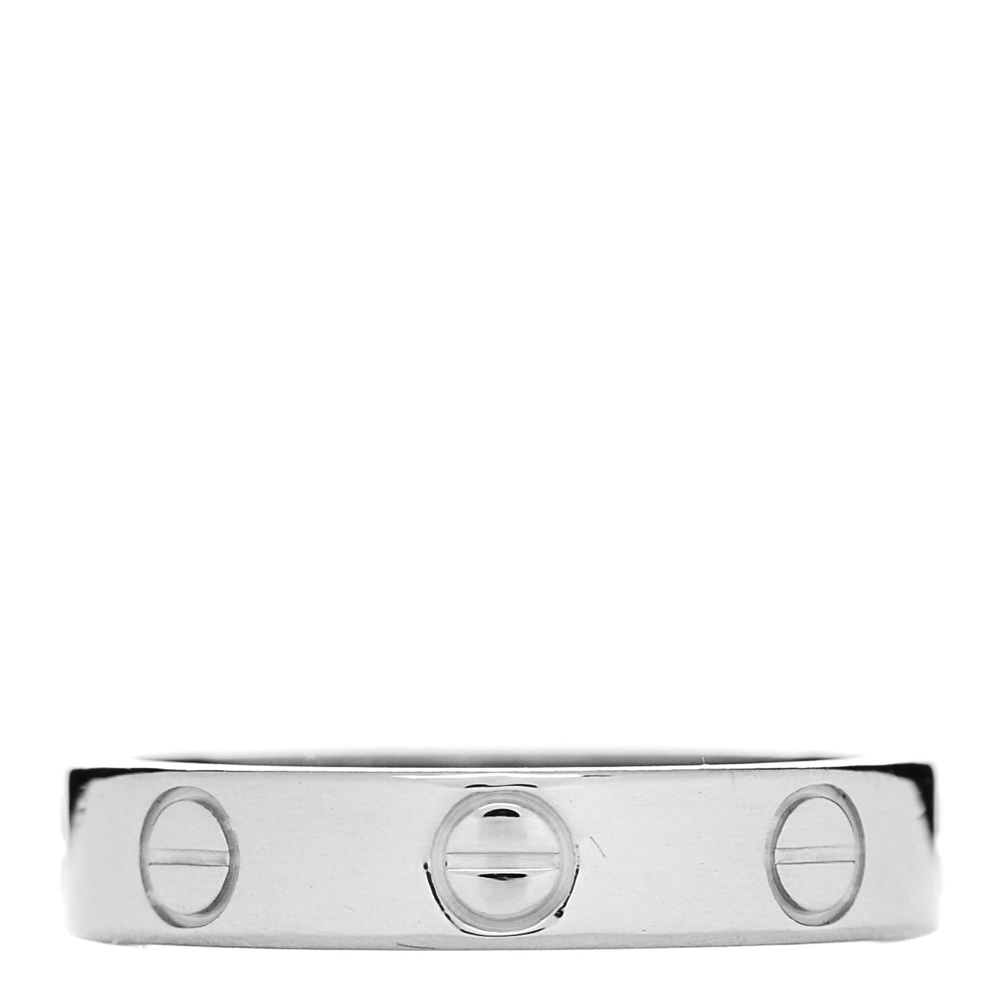 18K White Gold 3.5mm LOVE Wedding Band Ring 48 4.5