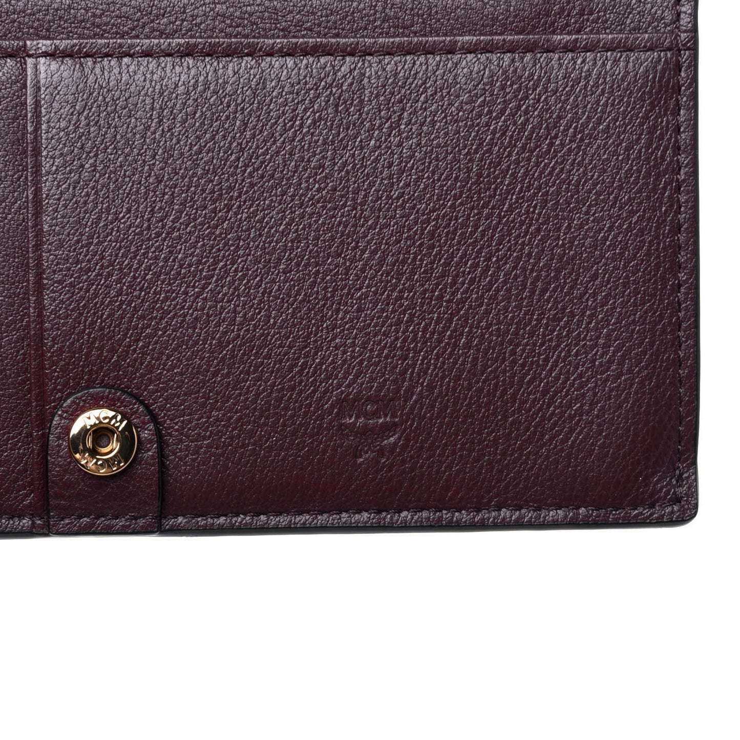 Calfskin Signature Monogram Klara Two Fold Wallet Rustic Brown