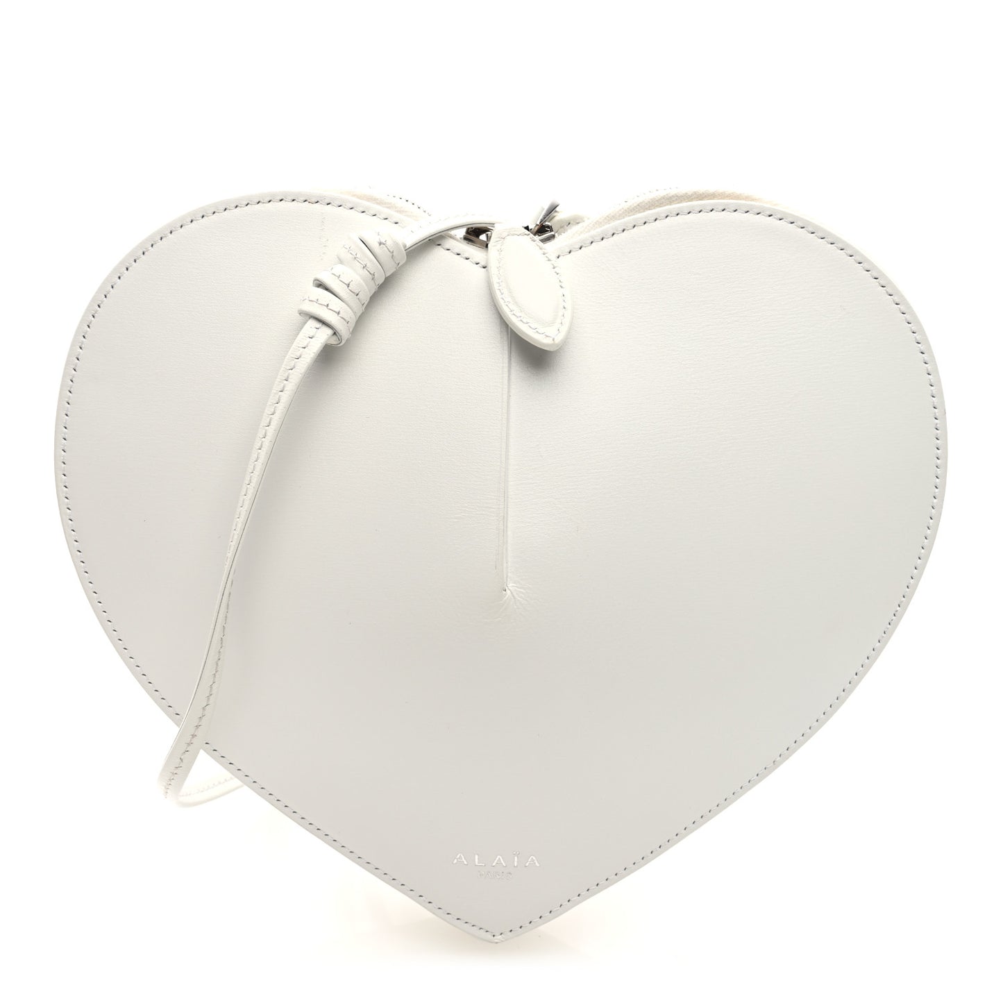 Lux Calfskin Le Coeur Bag Lacquer Optic White