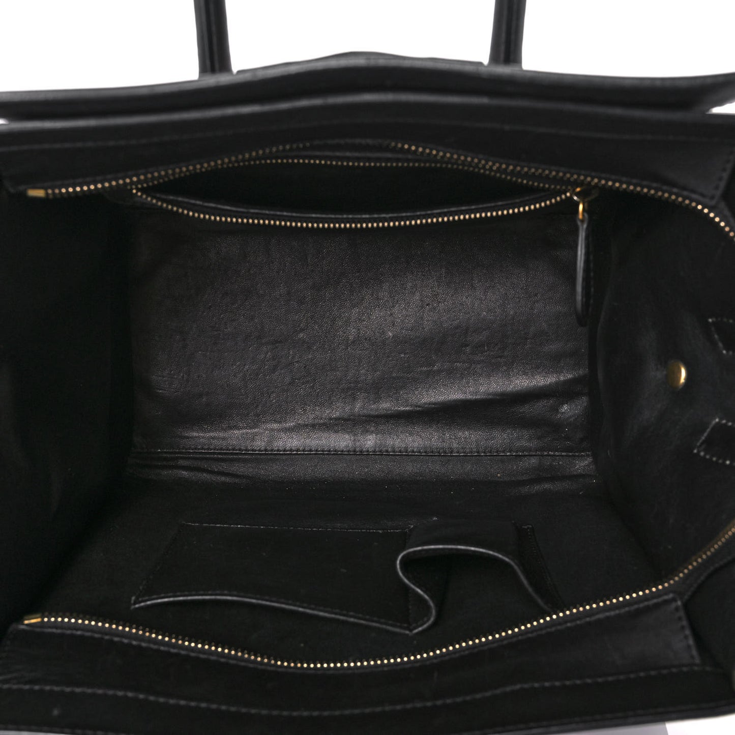 Satin Calfskin Suede Mini Tri-Color Luggage Seashell
