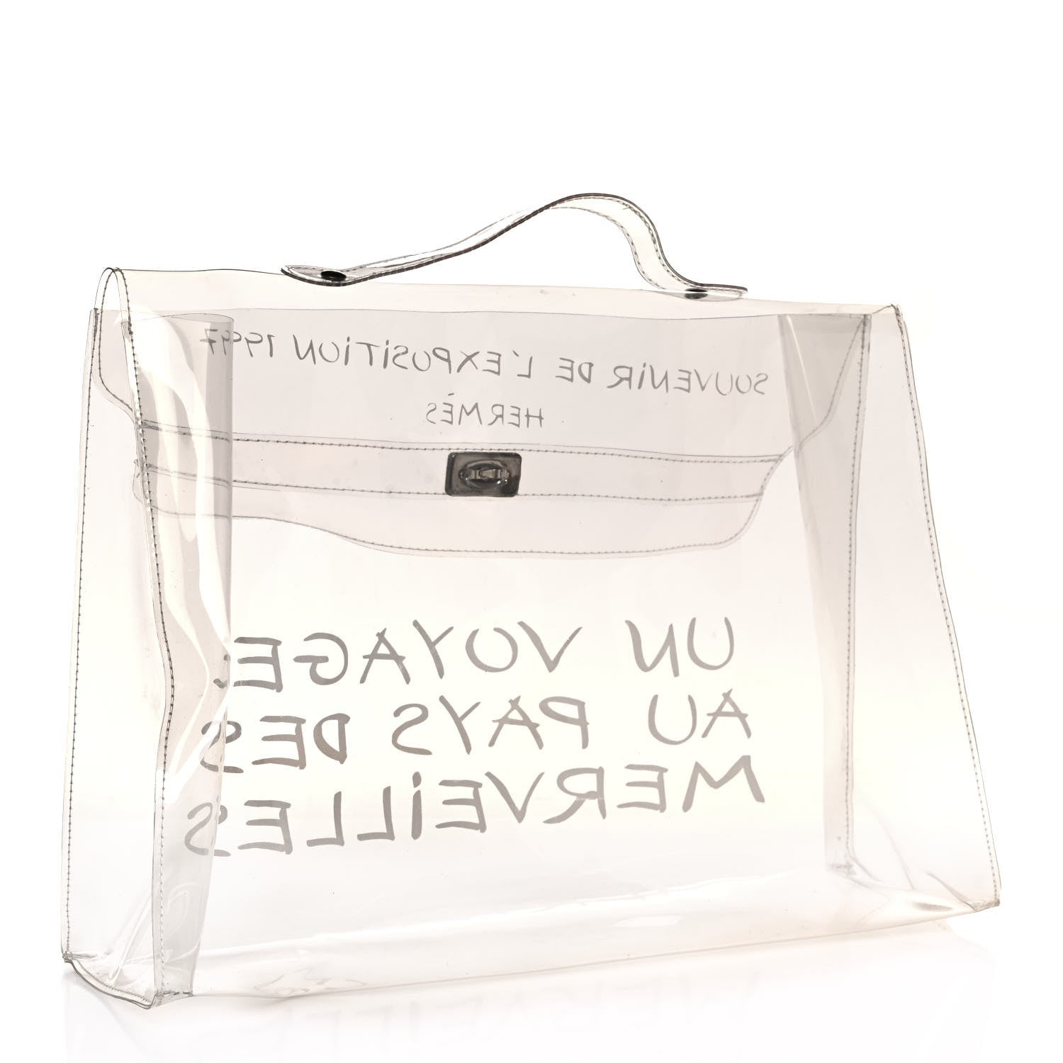 Hermes Vinyl Souvenir De L'Exposition Kelly Transparent 3 of 9