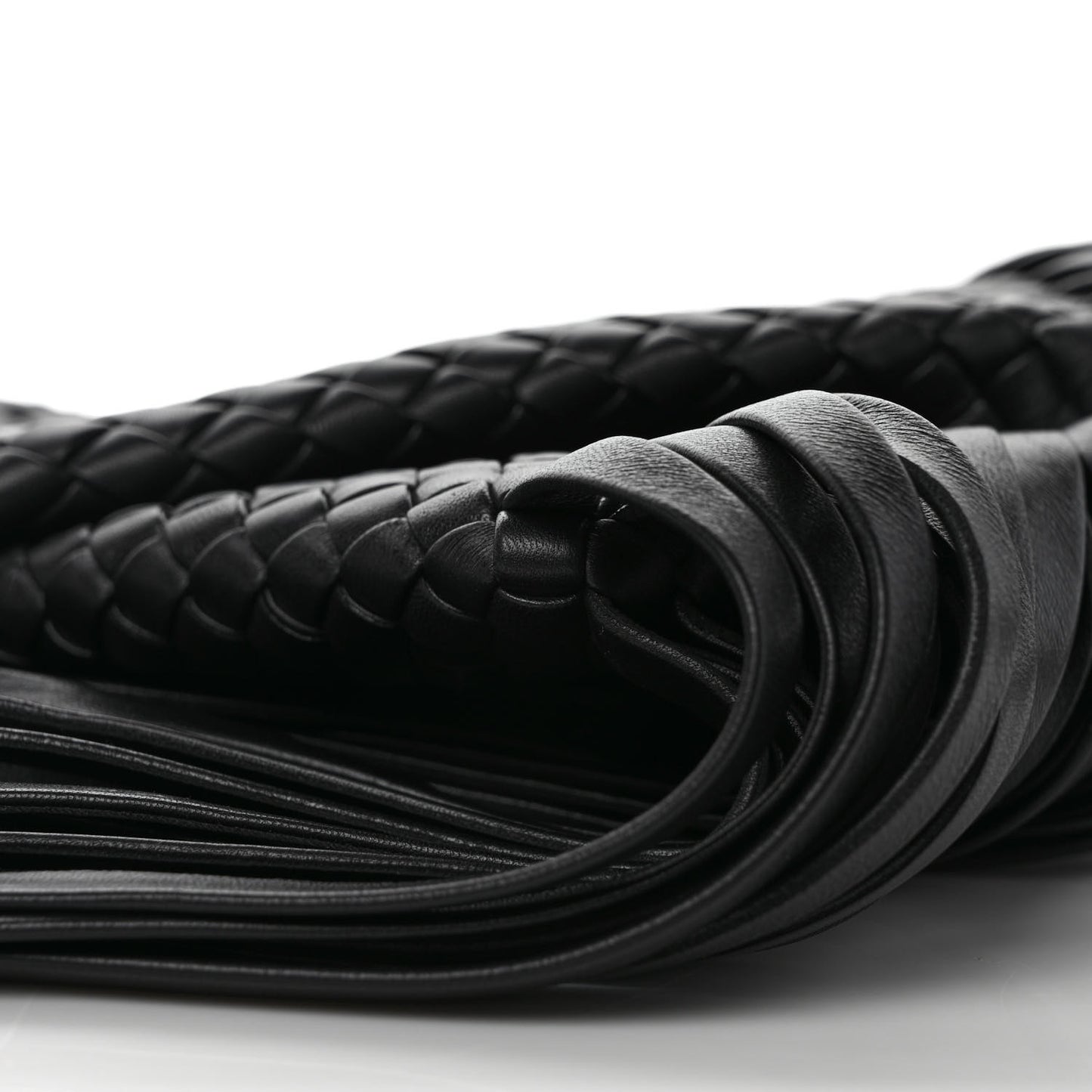 Nappa Intrecciato The Fringe Crisscross Bag Black