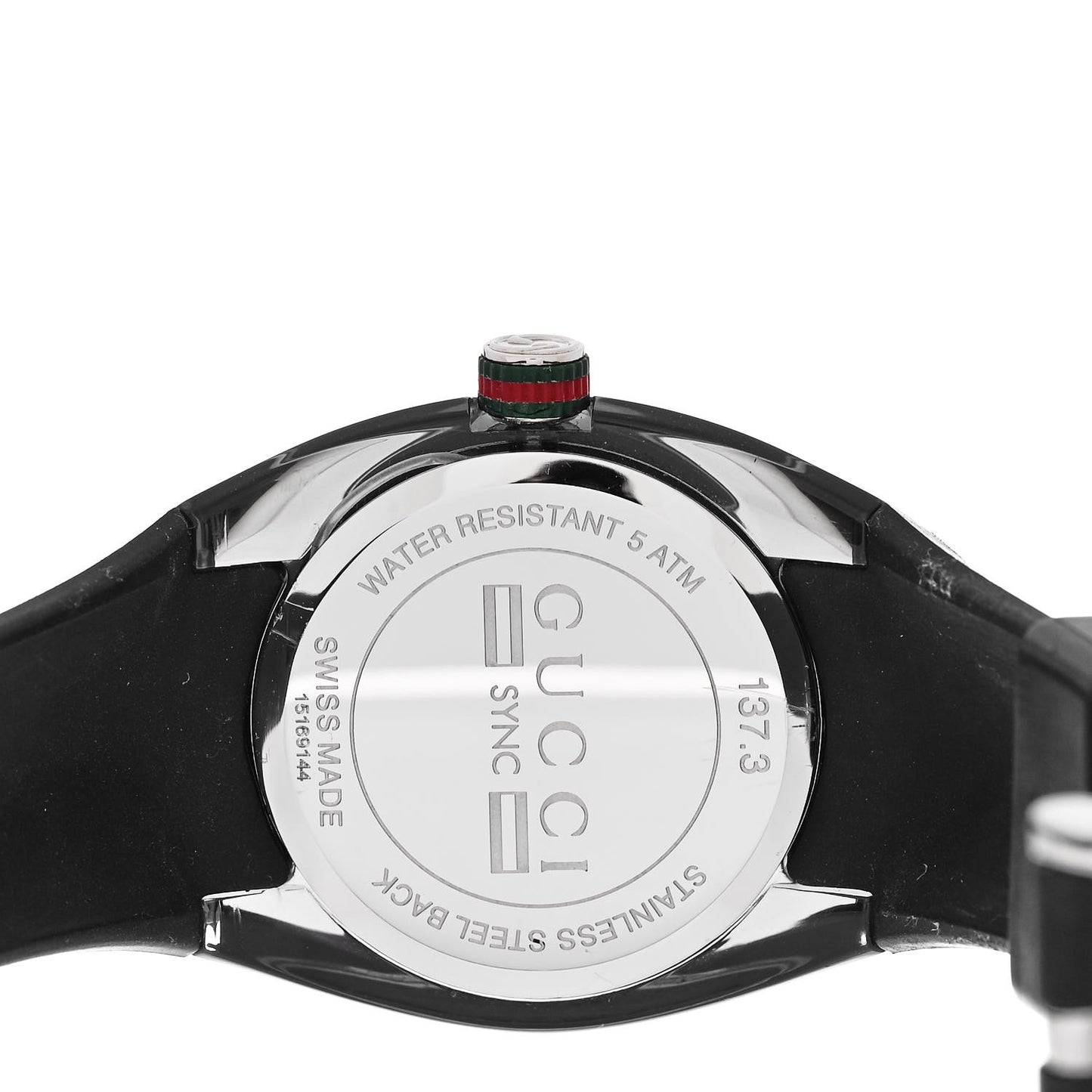 Stainless Steel Rubber 36mm Sync Web Quartz Watch Black