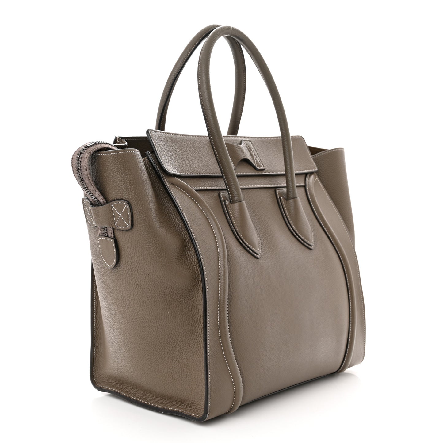 Drummed Calfskin Mini Luggage Souris