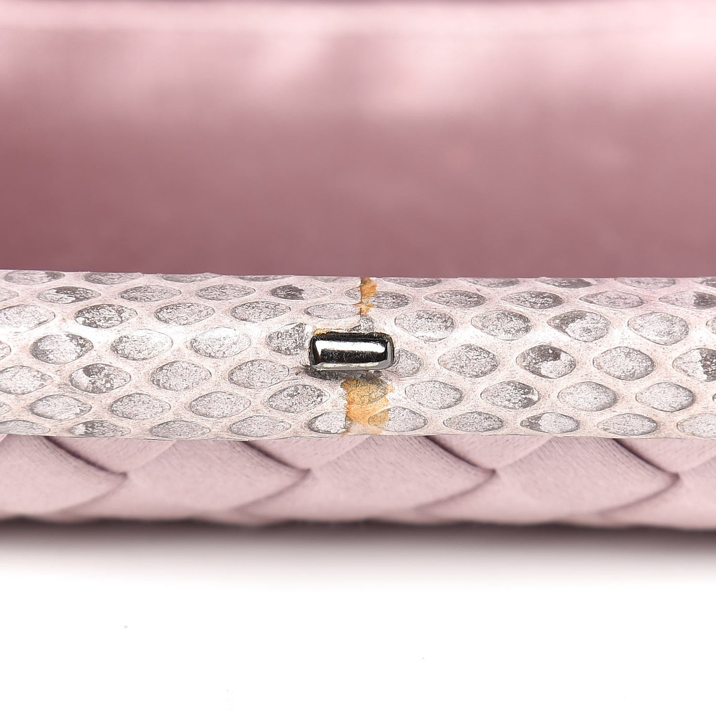 Satin Intreccio Impero Ayers Knot Clutch Lilac
