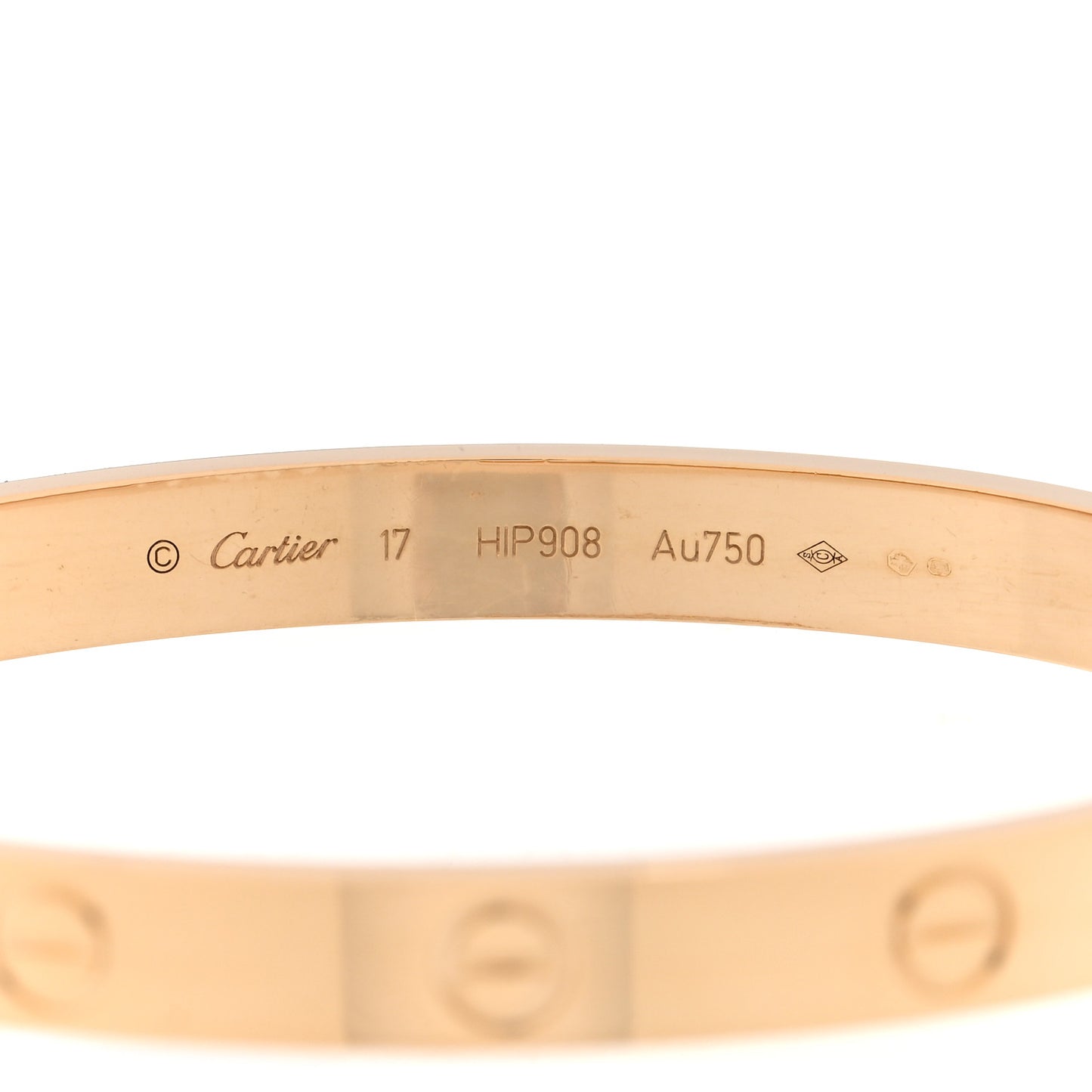 18K Yellow Gold LOVE Bracelet 17