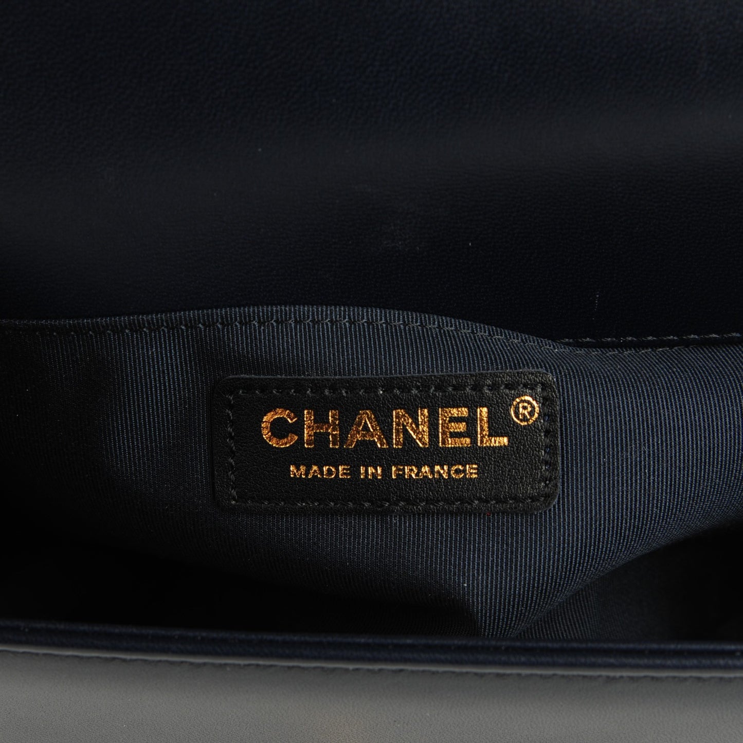 Lambskin Quilted Medium Boy Flap Dark Navy