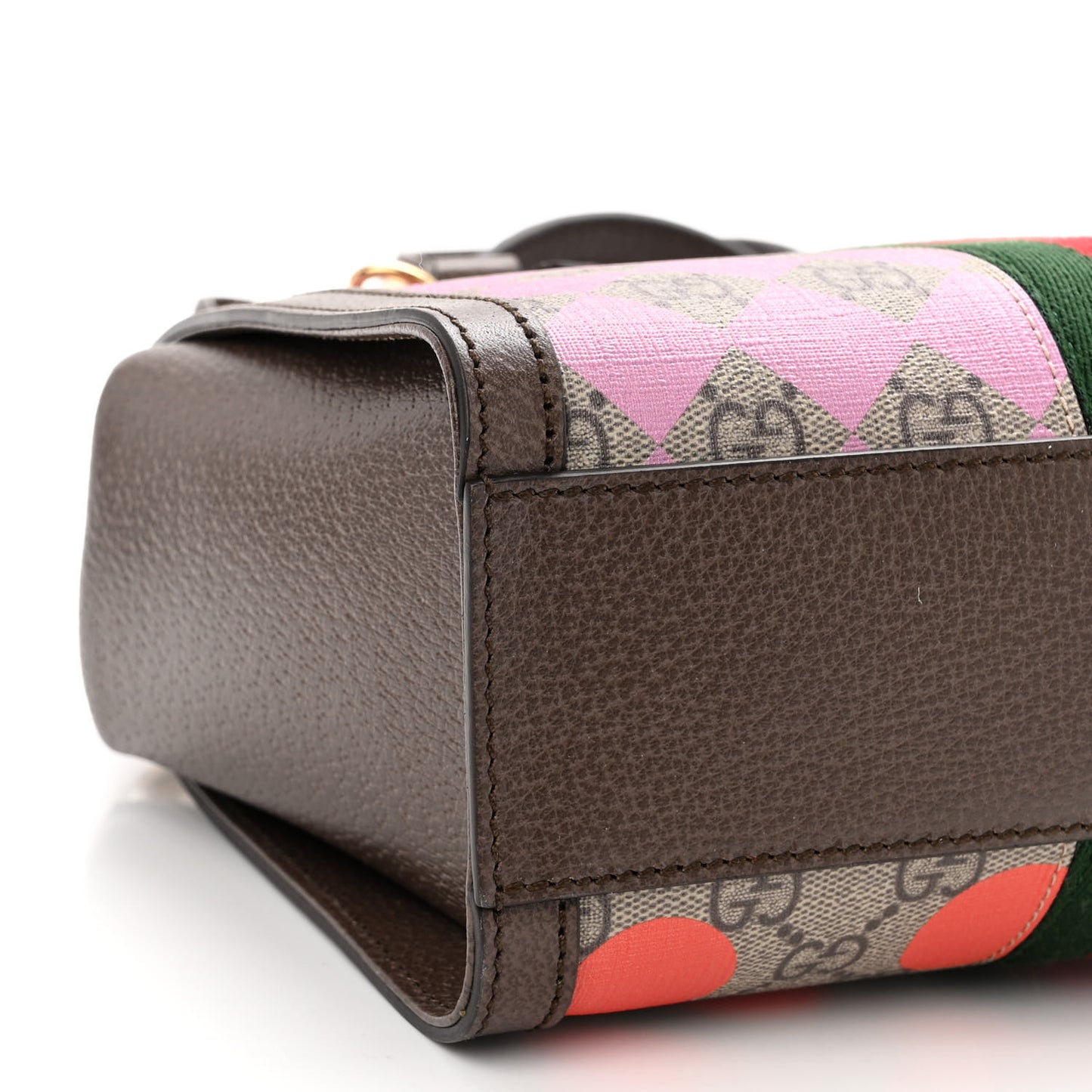 GG Supreme Monogram Equestrian Web Small Ophidia Tote Bag Beige Multicolor New Acero