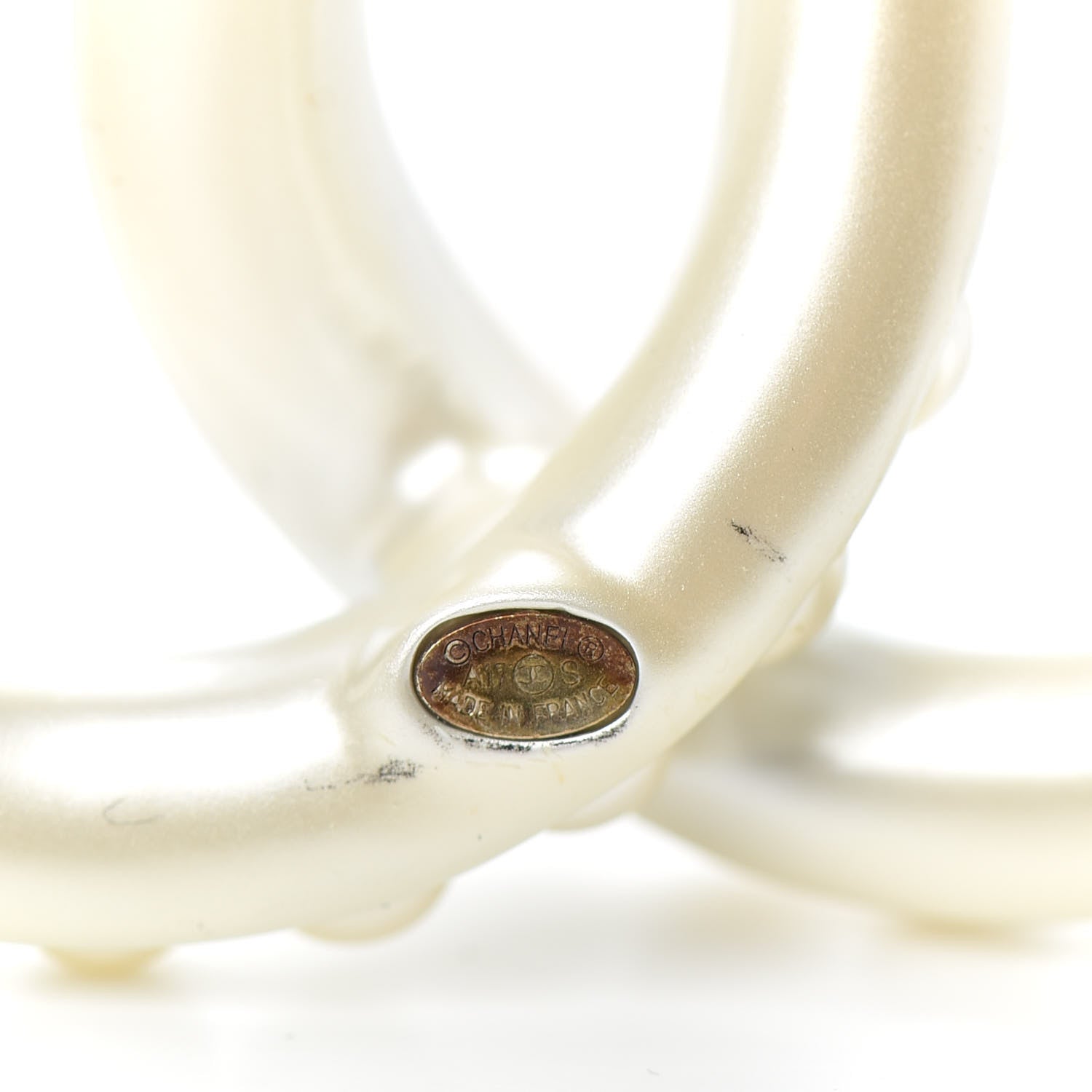 Chanel Pearl CC Brooch Golden Pearly White 4 of 4