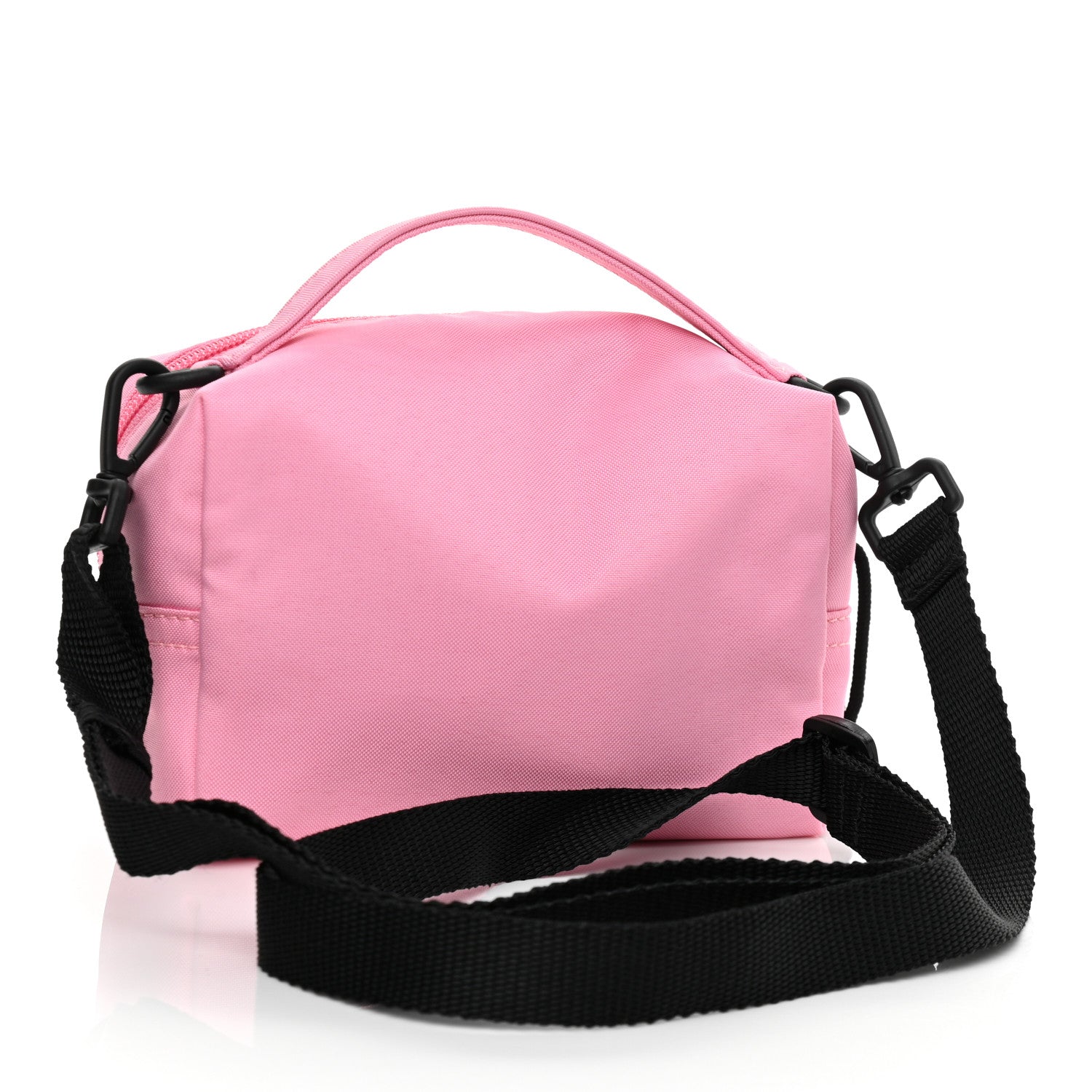 Balenciaga Recycled Sport Nylon Logo Embroidered Messenger Bag Pink White 3 of 10