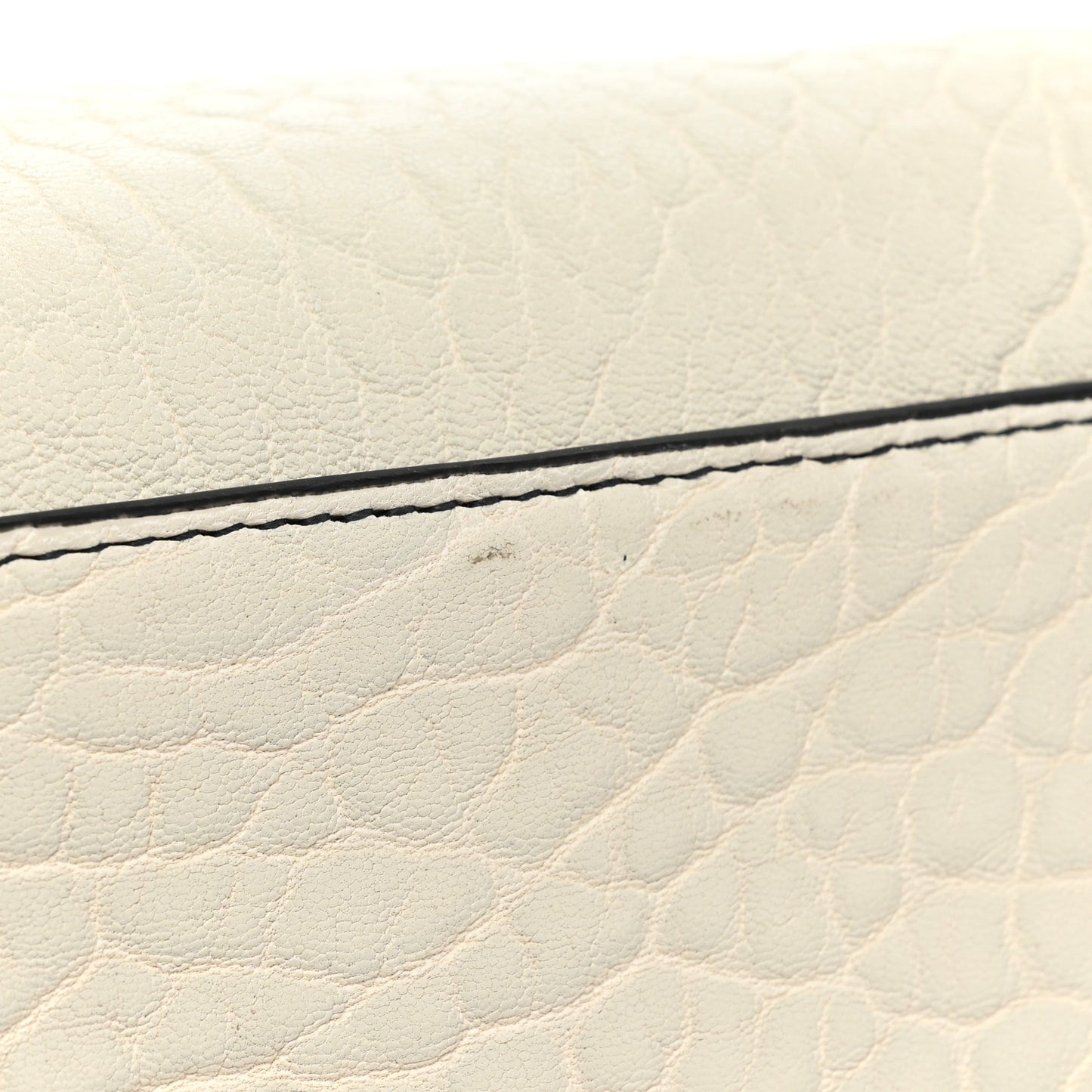 Canyon Grained Lambskin Large Lady Dior Off White
