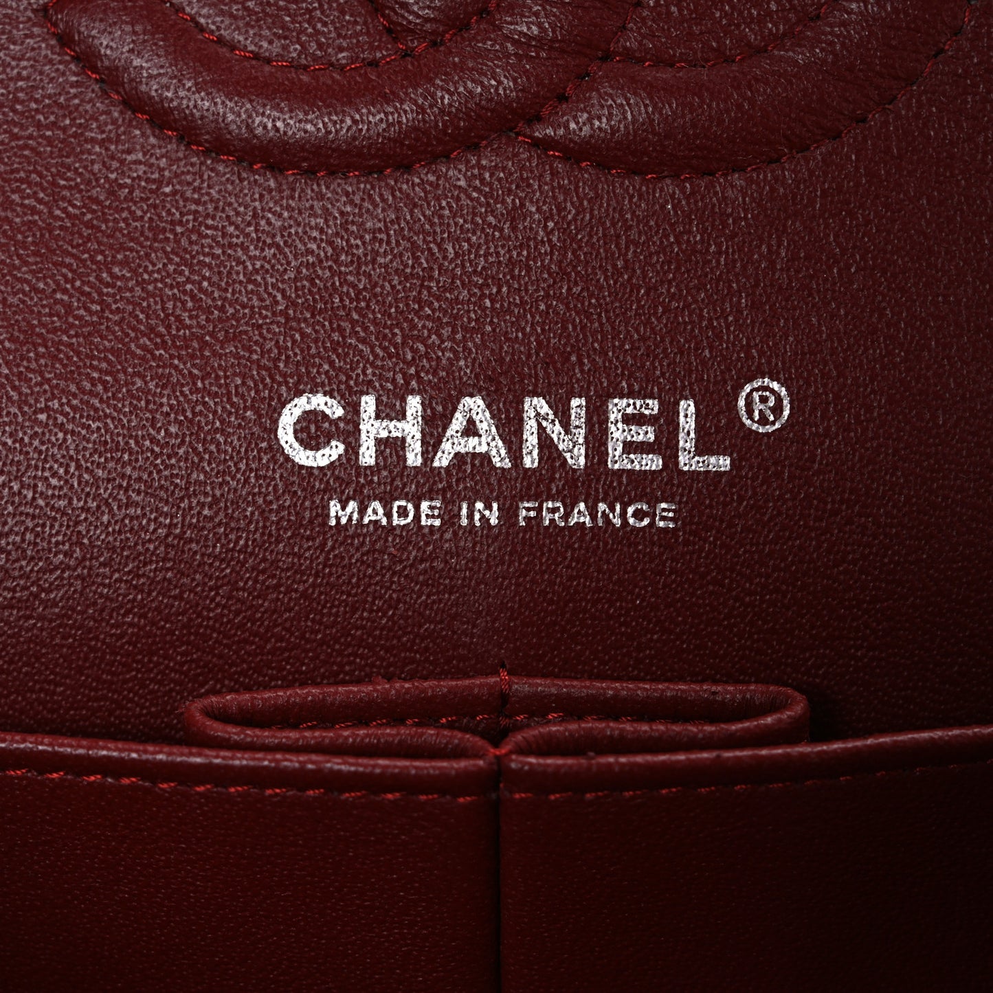Caviar Quilted Medium Double Flap Burgundy