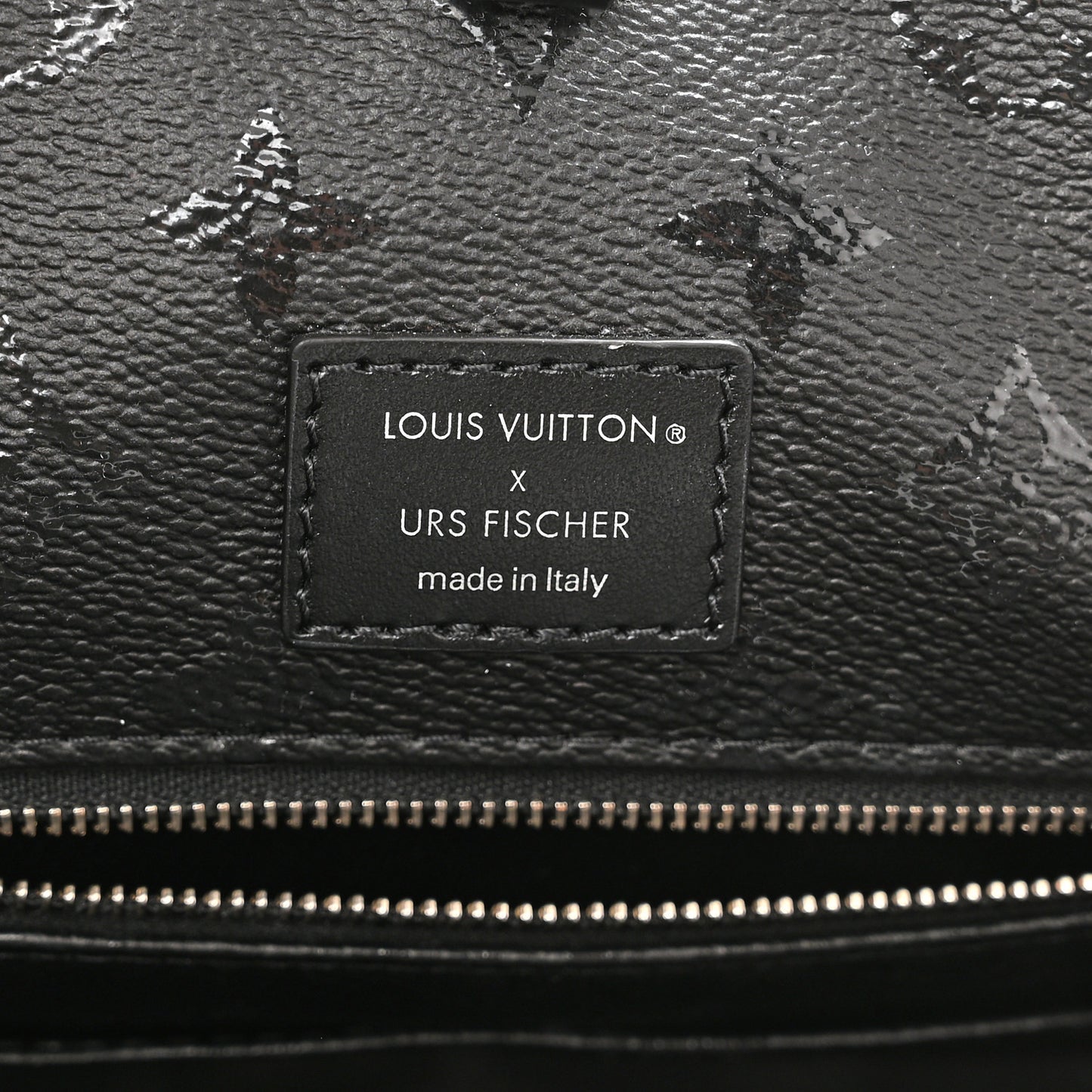 X UF Tufted Monogram Tufted Cabas White Black