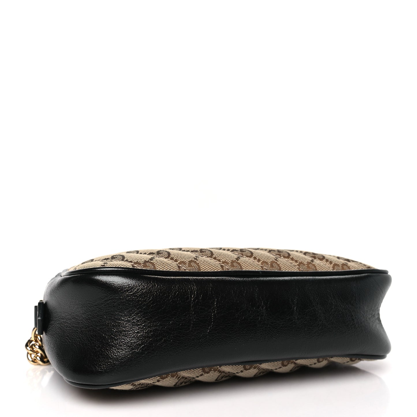 Monogram Matelasse Diagonal Small GG Marmont Chain Shoulder Bag Beige Black