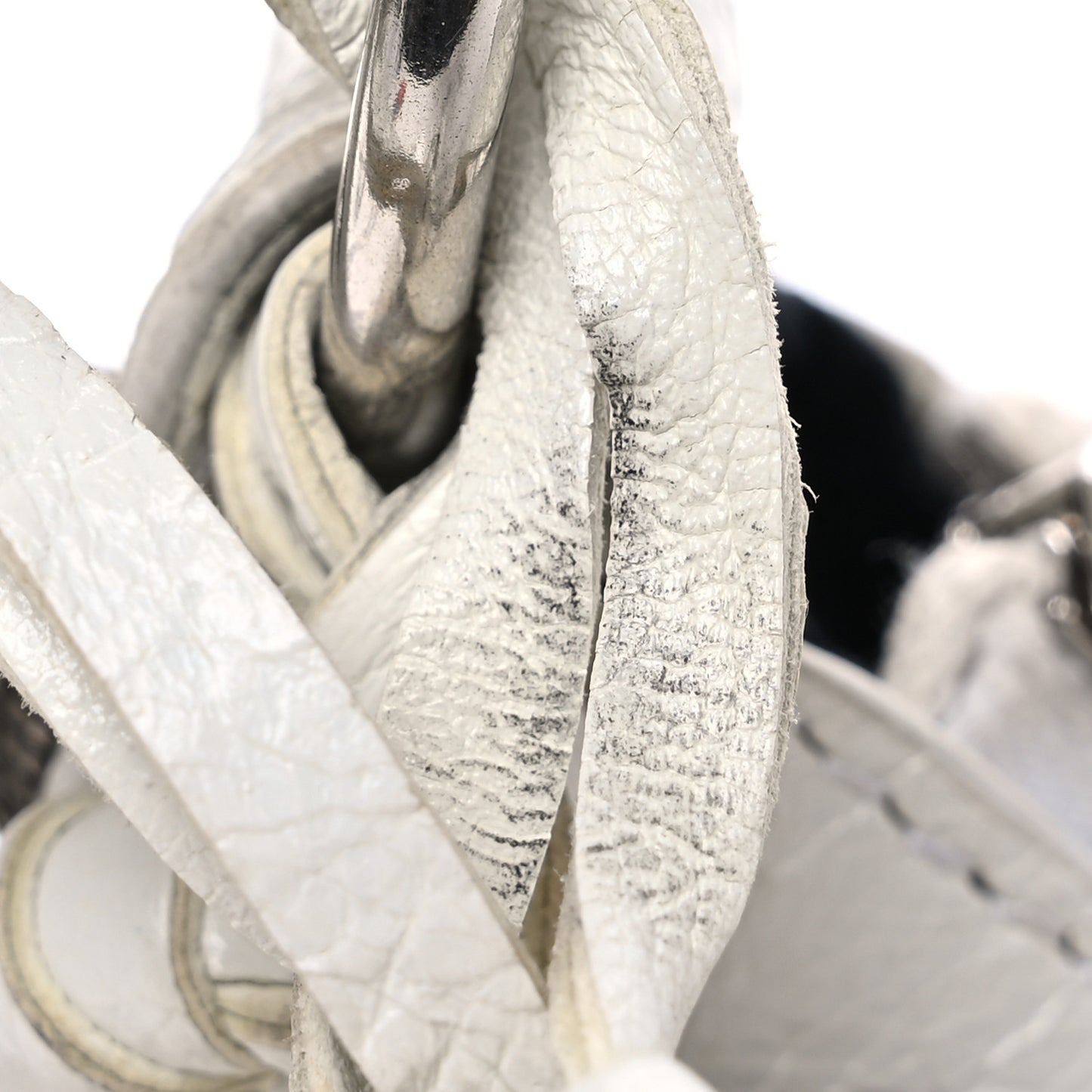 Agneau Arena Le Cagole Shoulder Bag XS Optic White