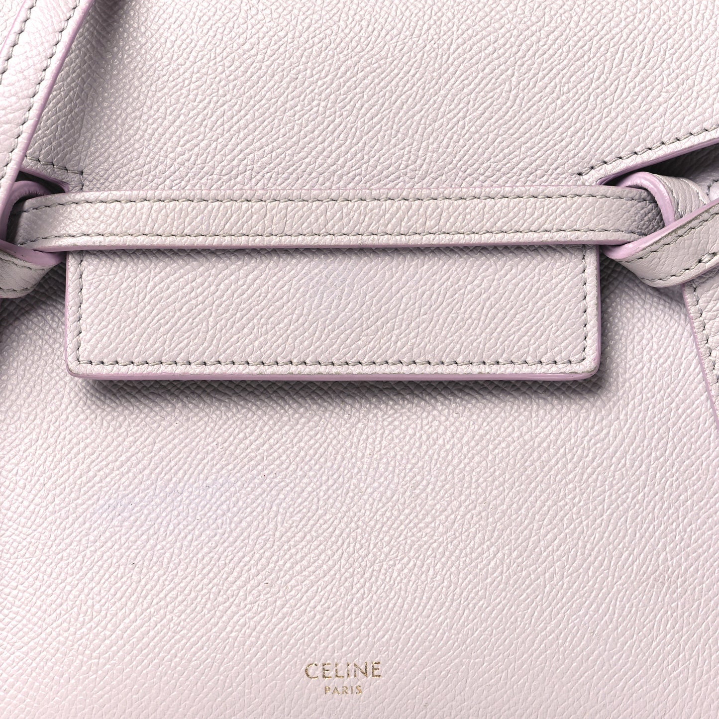 Grained Calfskin Nano Belt Bag Lavender Grey