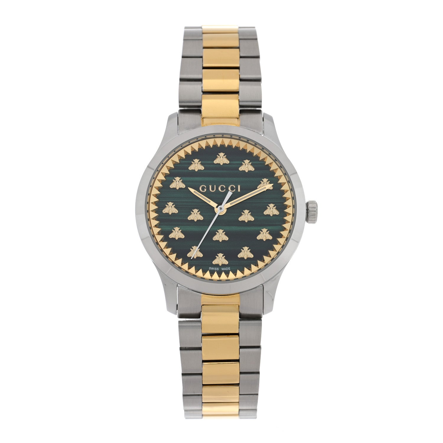 Gucci Stainless Steel Malachite 32mm G-Timeless Bee Quartz Watch