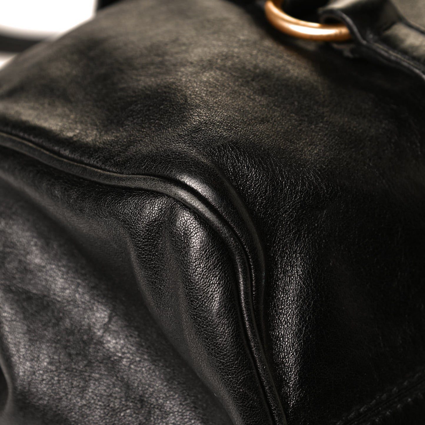 Vitello Lux Bow Tote Black