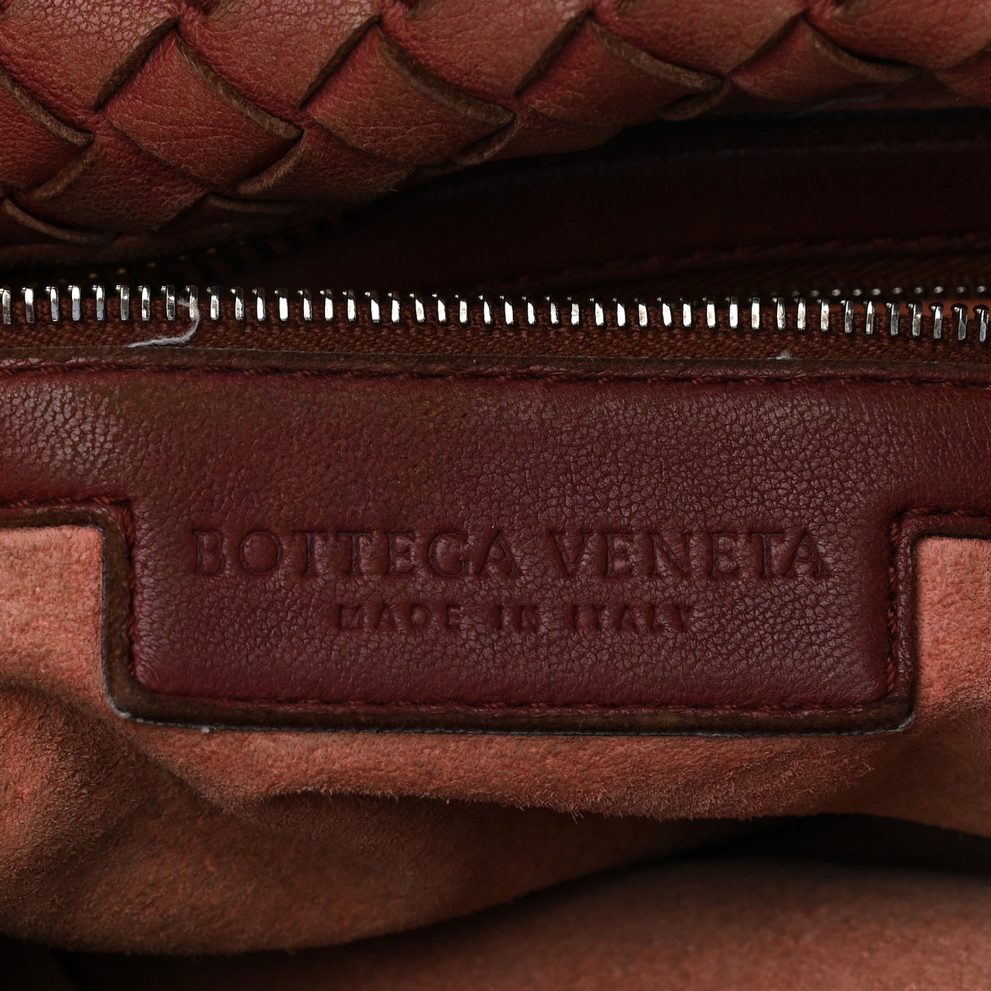 Nappa Intrecciato Pyramid Hobo Brique