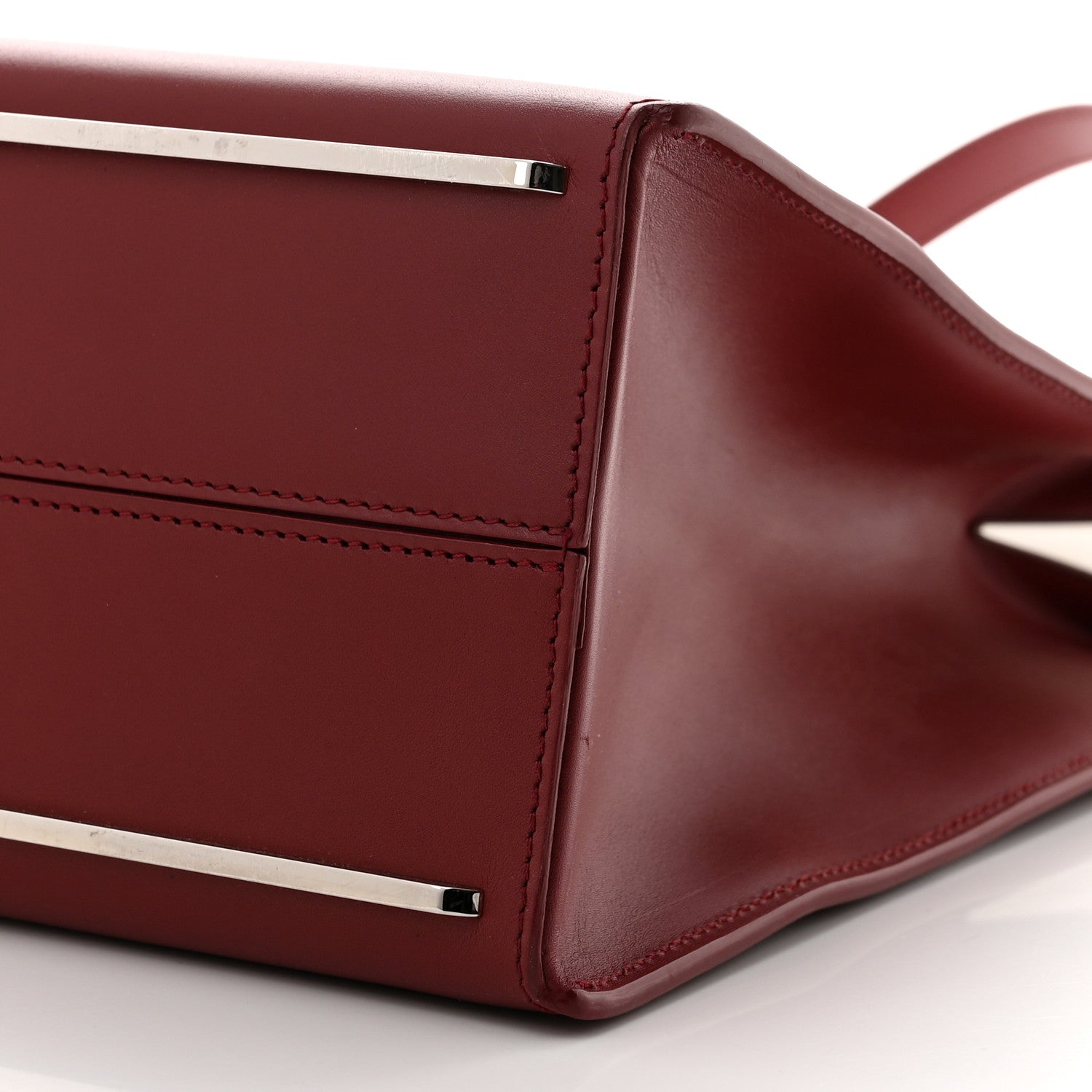 Balenciaga Calfskin Maillon Large Shopping Tote Rouge Bordeaux 9 of 10