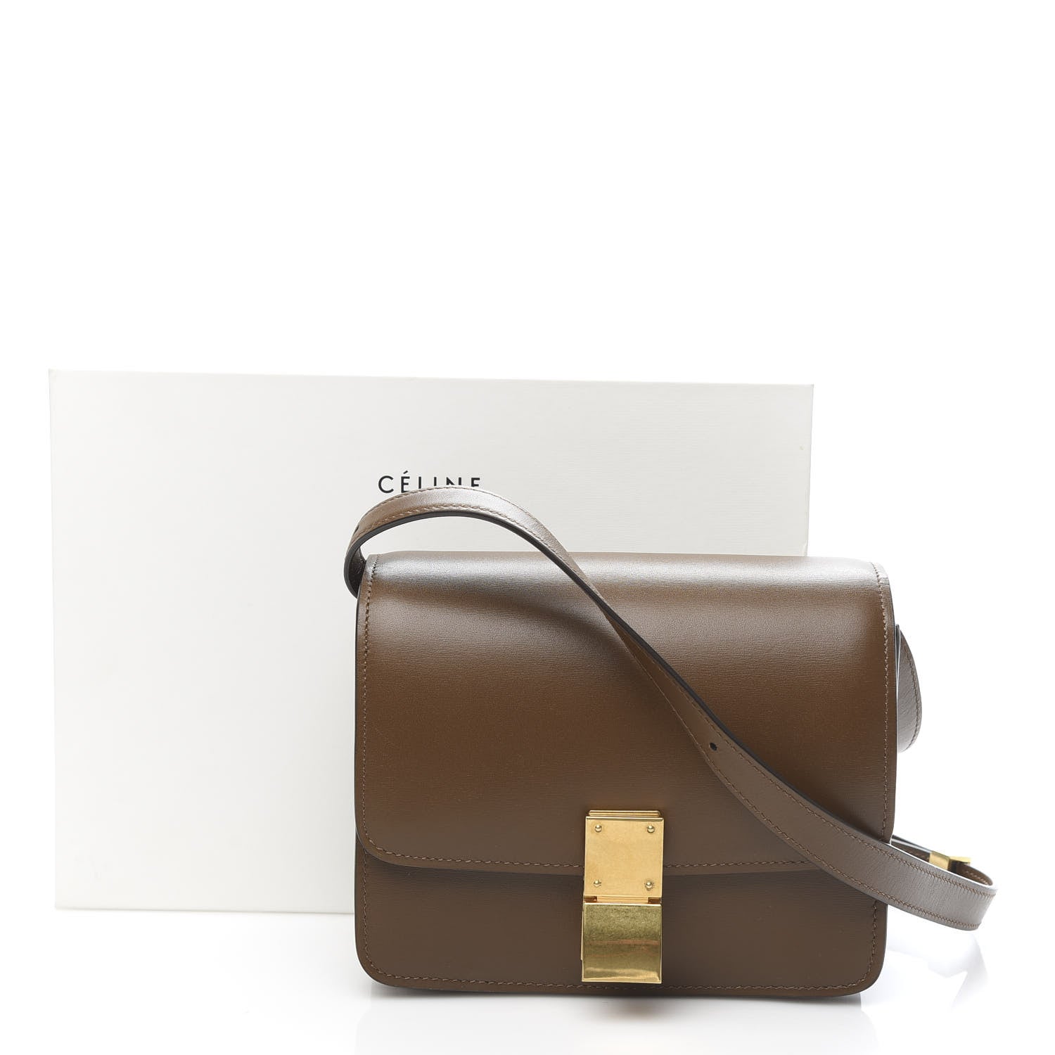 Celine Smooth Calfskin Small Classic Box Flap Bag Camel 10 of 10