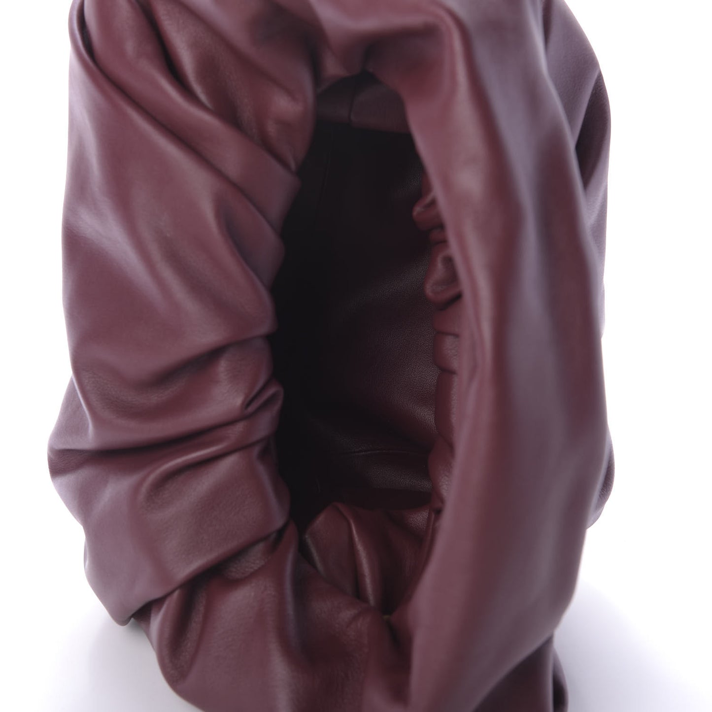 Smooth Butter Calfskin Small The Shoulder Pouch Dark Red