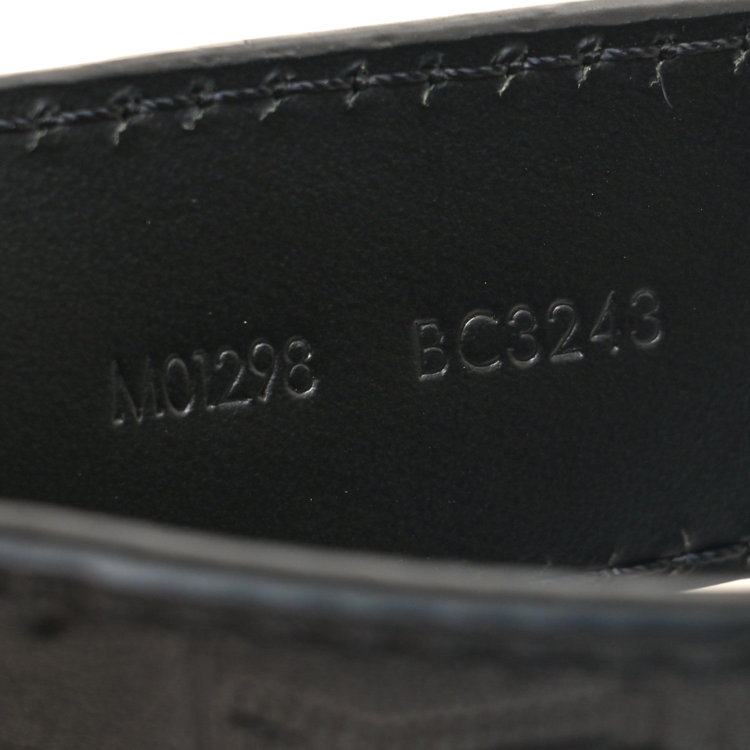 Louis Vuitton Calfskin LV Shape Dragonne Bag Charm Key Holder Black 4 of 4