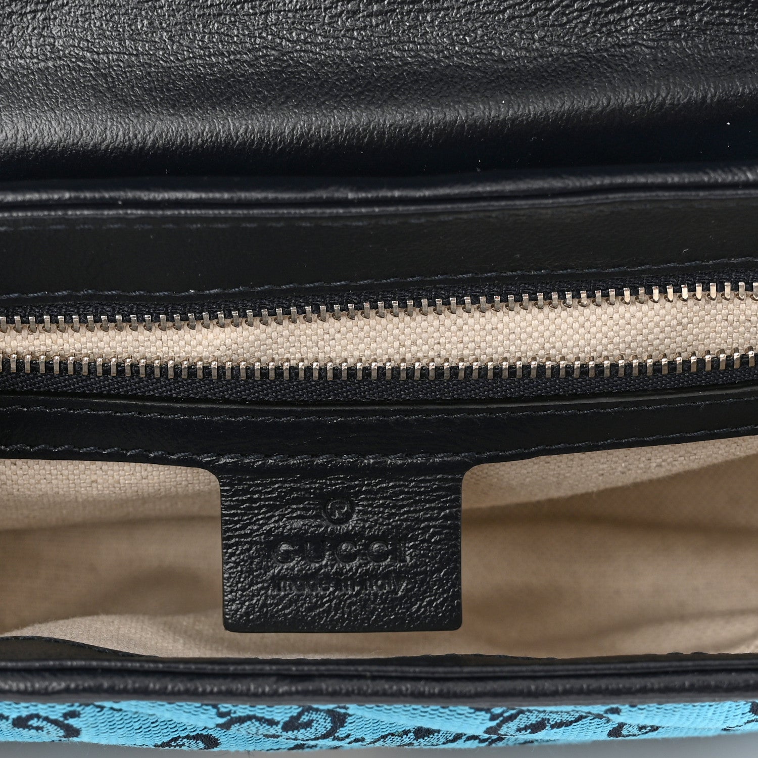 Gucci Monogram Multicolor Matelasse Diagonal Small GG Marmont Shoulder Bag Light Blue 6 of 10