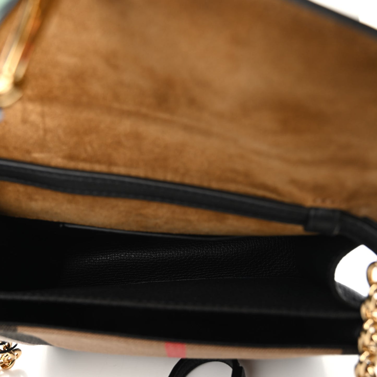 Derby Calfskin House Check Baby Macken Crossbody Bag Black