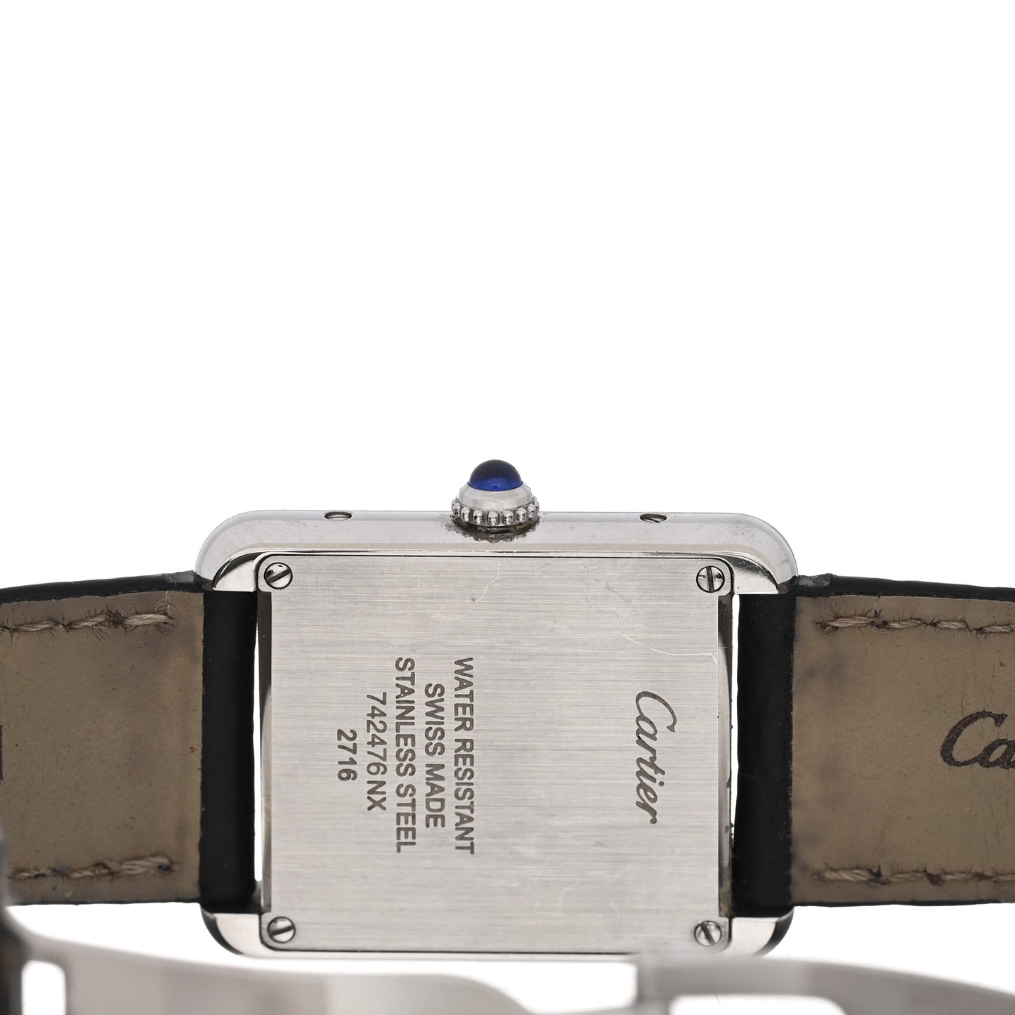 Stainless Steel Alligator 24mm Tank Solo Quartz Watch