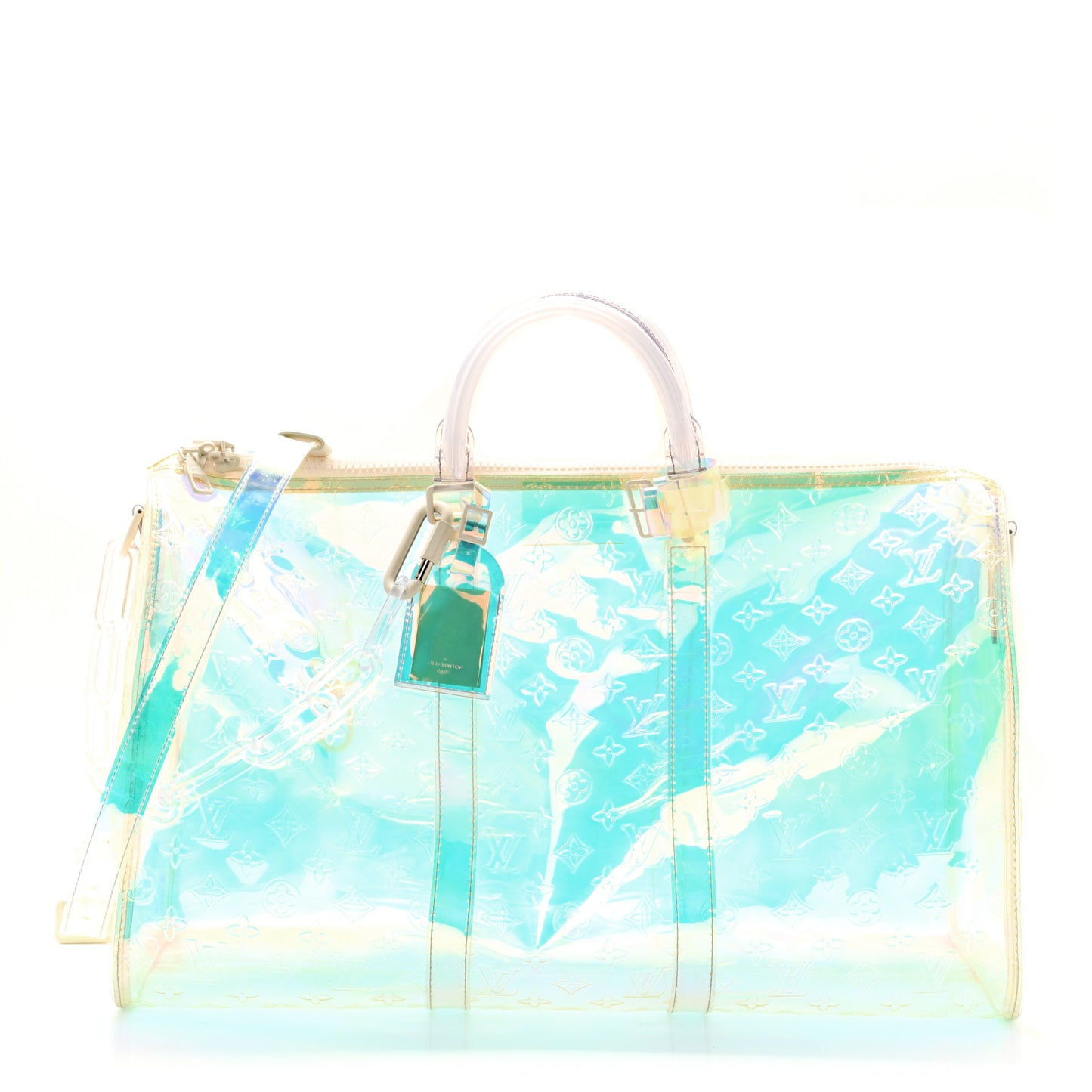 PVC Monogram Keepall Bandouliere 50 Iridescent Prism