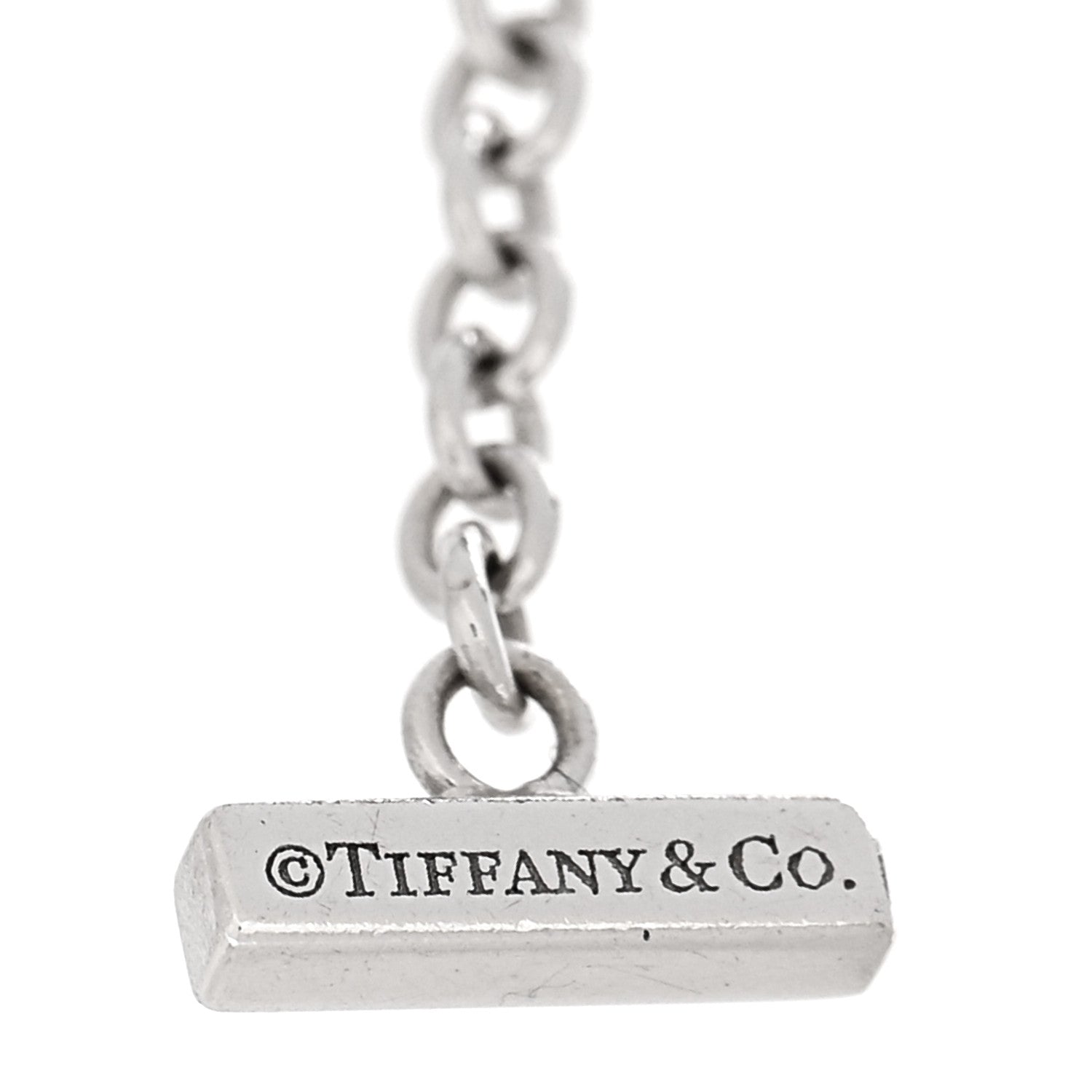 Tiffany 18K White Gold Diamond T Smile Bracelet 3 of 4