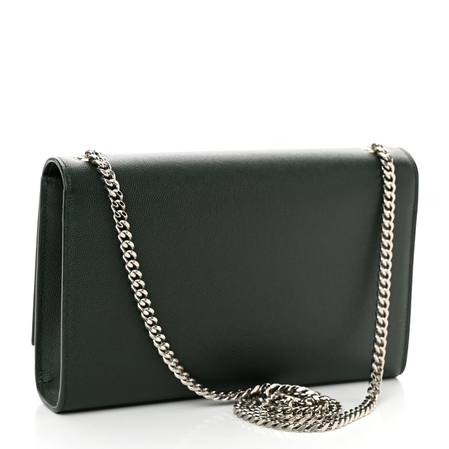 Grain De Poudre Medium Monogram Kate Satchel Vert Fonce
