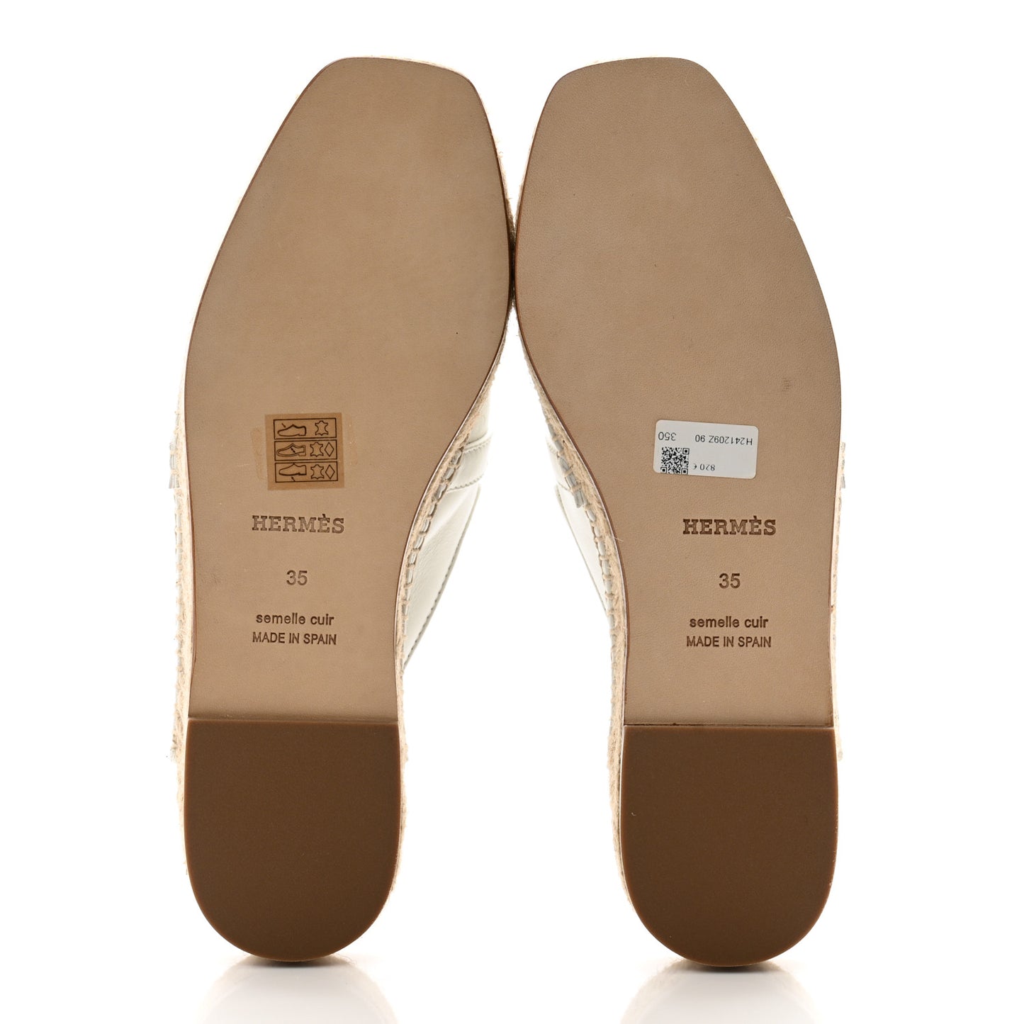 Calfskin Feria Espadrille 35 White