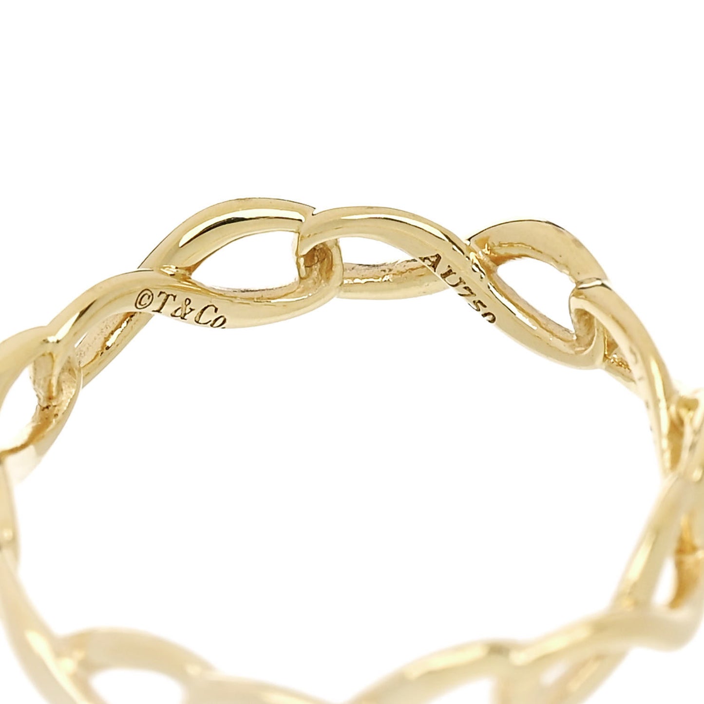 18K Yellow Gold Narrow Infinity Band Ring 45 3.5