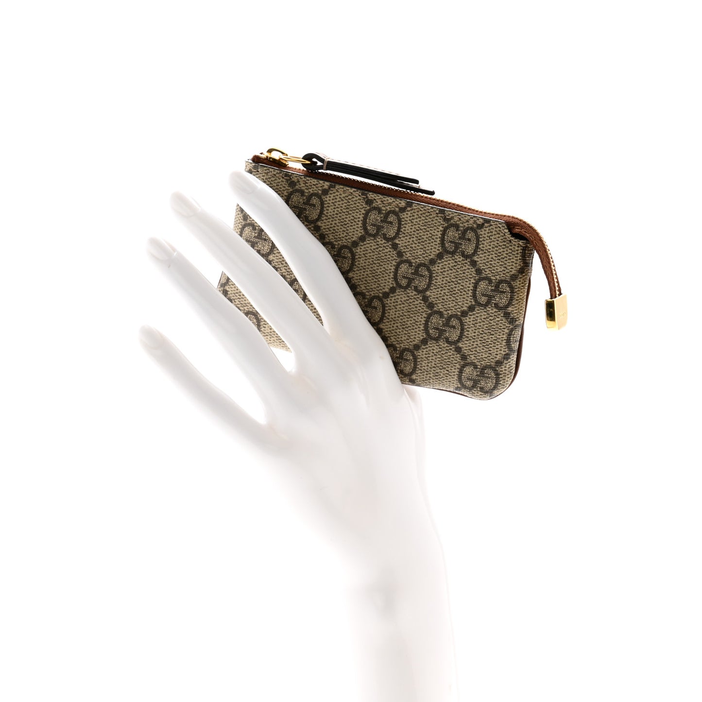 GG Supreme Monogram Key Case Brown