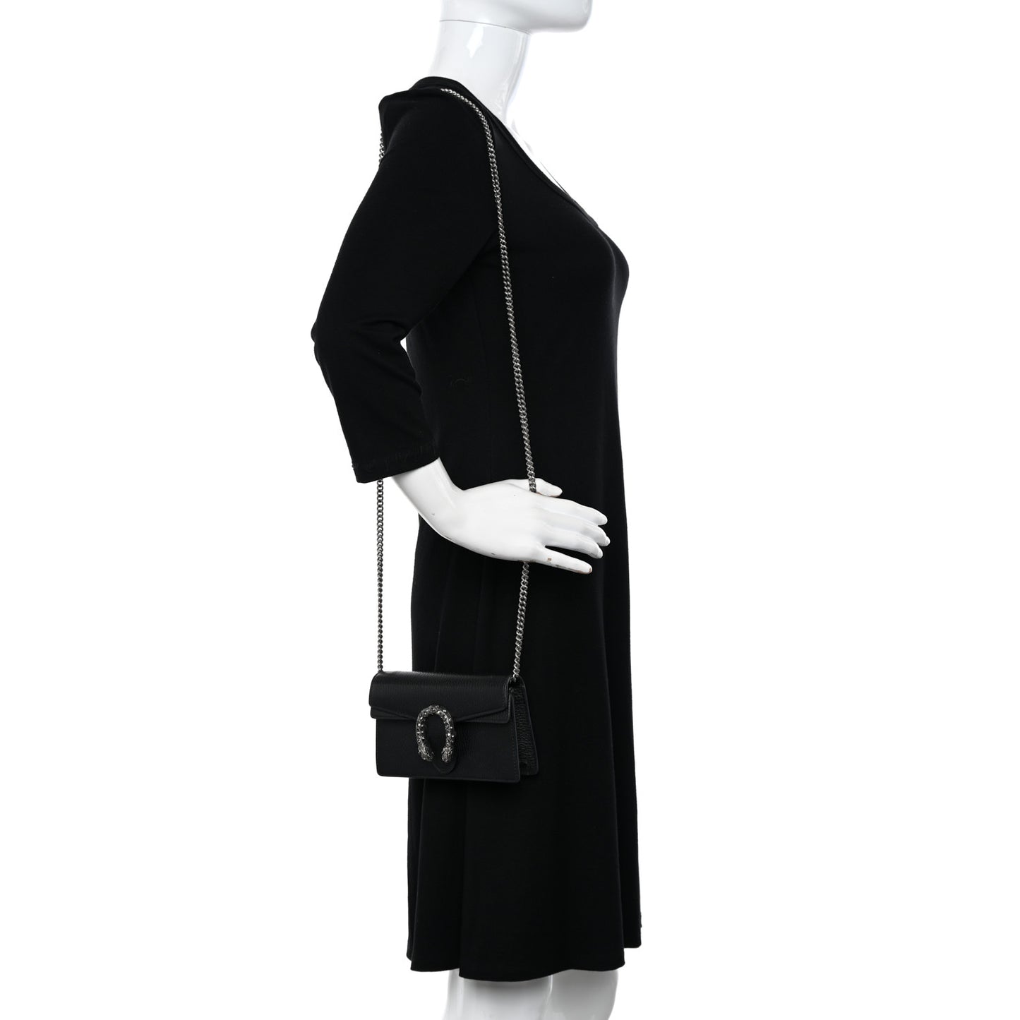 Calfskin Super Mini Dionysus Shoulder Bag Black