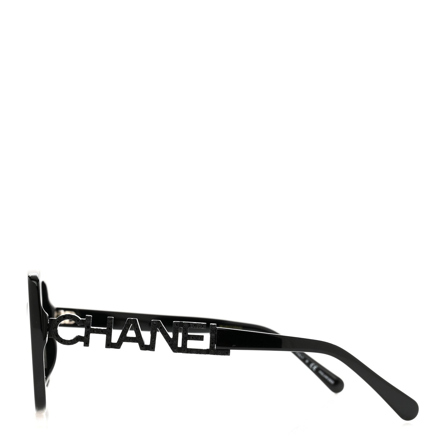 Chanel Acetate Strass Square Sunglasses 5422-B Black 3 of 7