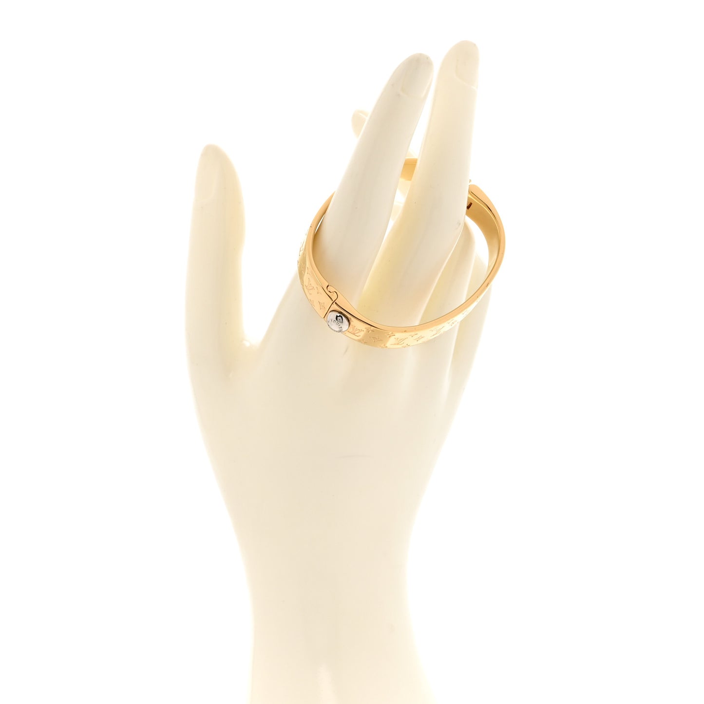 Brass Monogram Nanogram Cuff S Gold