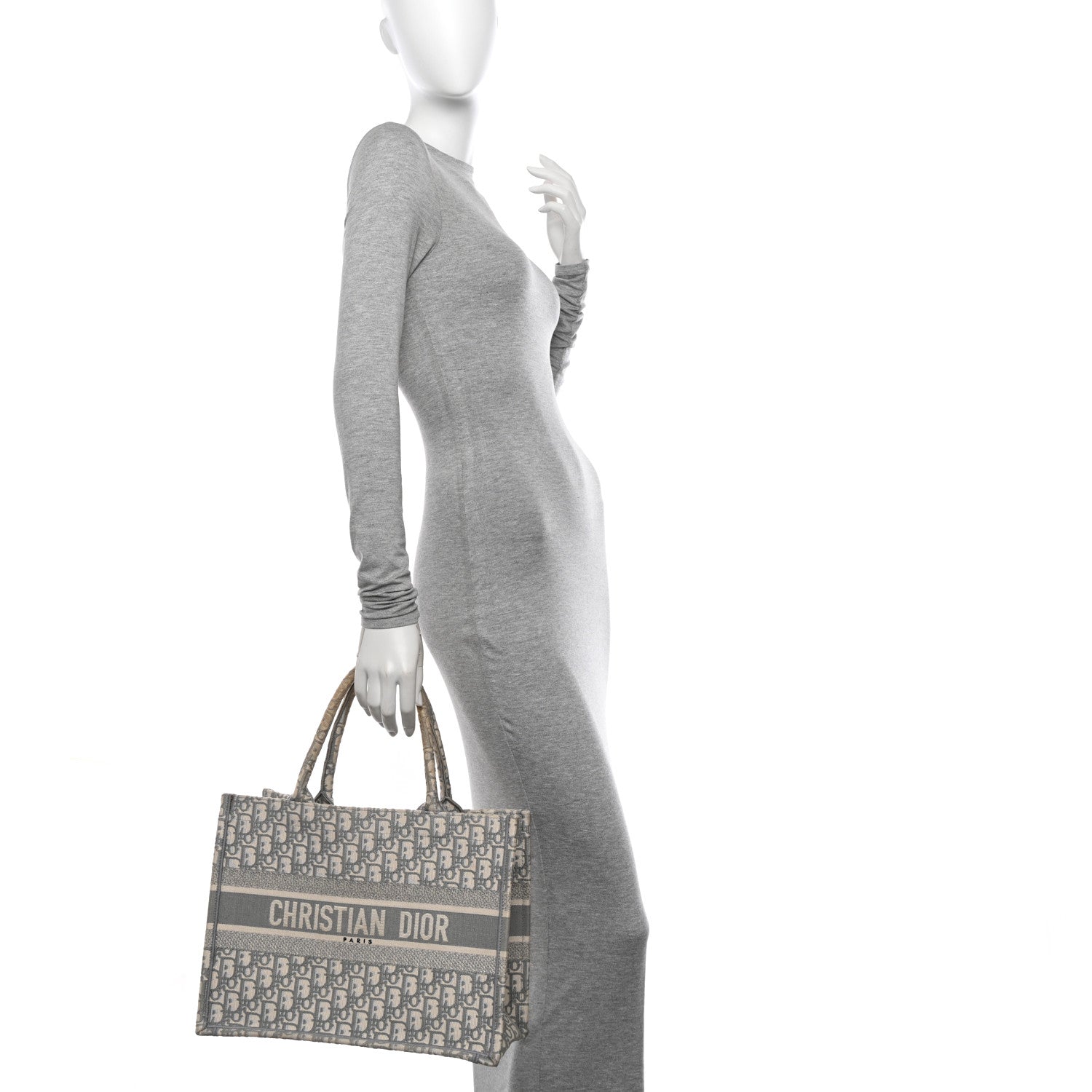 Christian Dior Oblique Medium Book Tote Grey 2 of 18