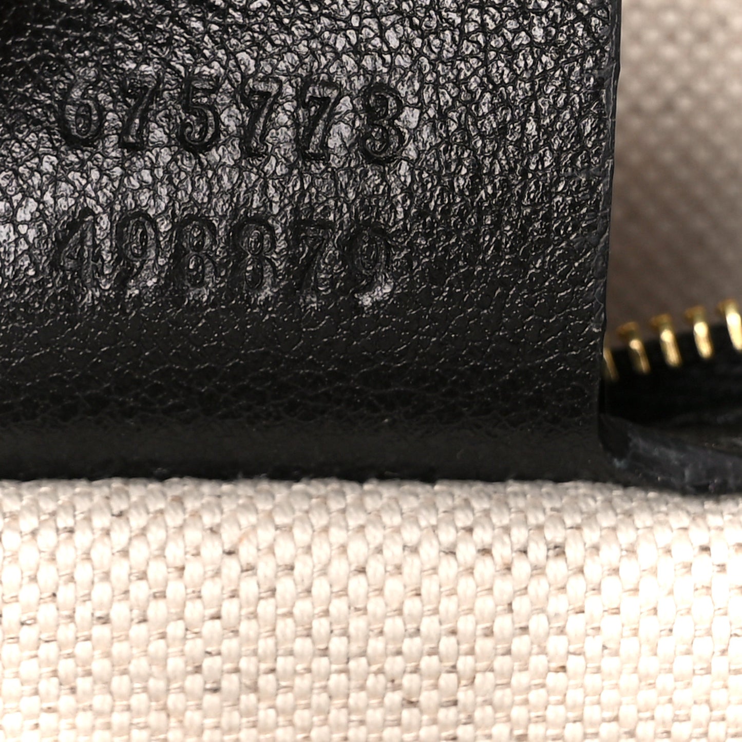Wonka Grain Calfskin GG Monogram Star Embossed GG Top Handle Bag Black