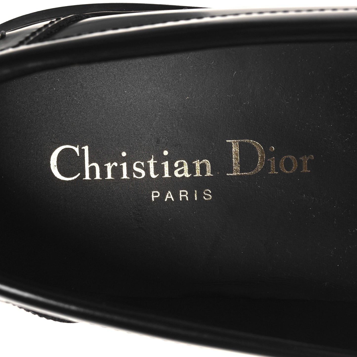Brushed Calfskin Dior Code Lug Sole Platform 35mm Loafers 40 Black