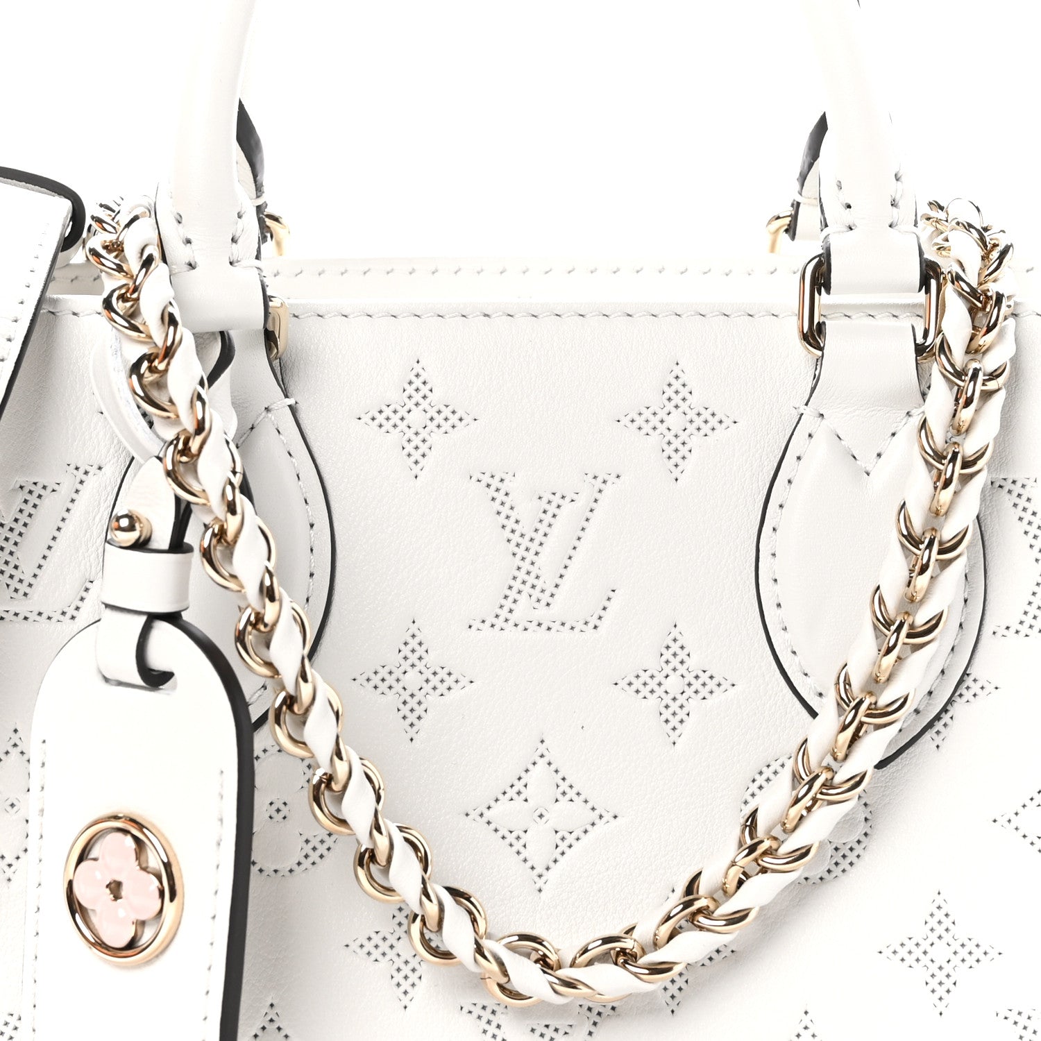 Louis Vuitton Calfskin Embossed Monogram OnTheGo East West White 7 of 10