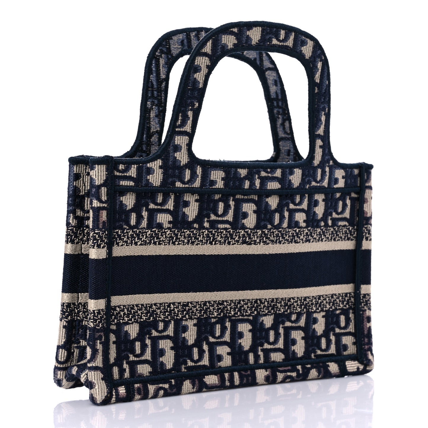 Oblique Mini Book Tote Blue Multicolor