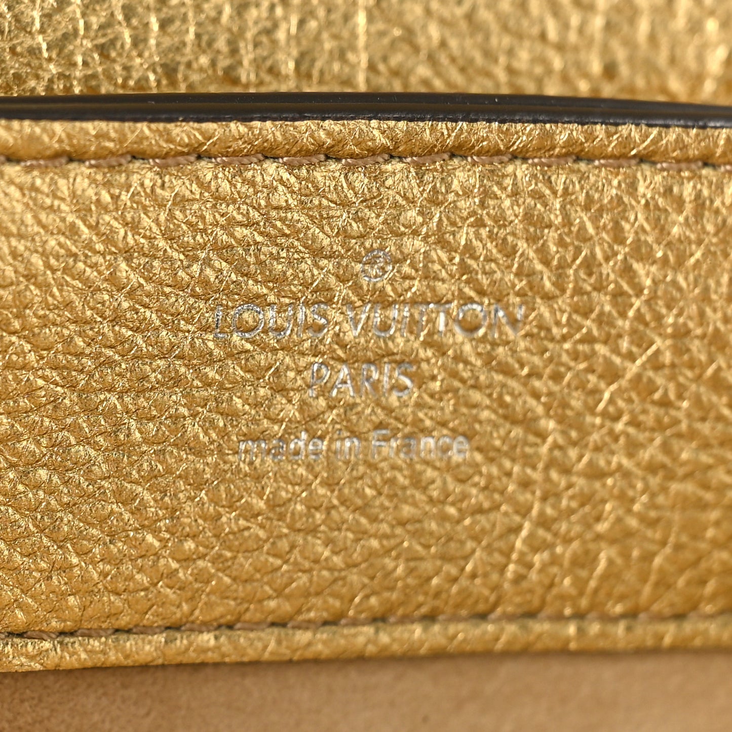 Metallic Calfskin Lockme Mini Backpack Gold