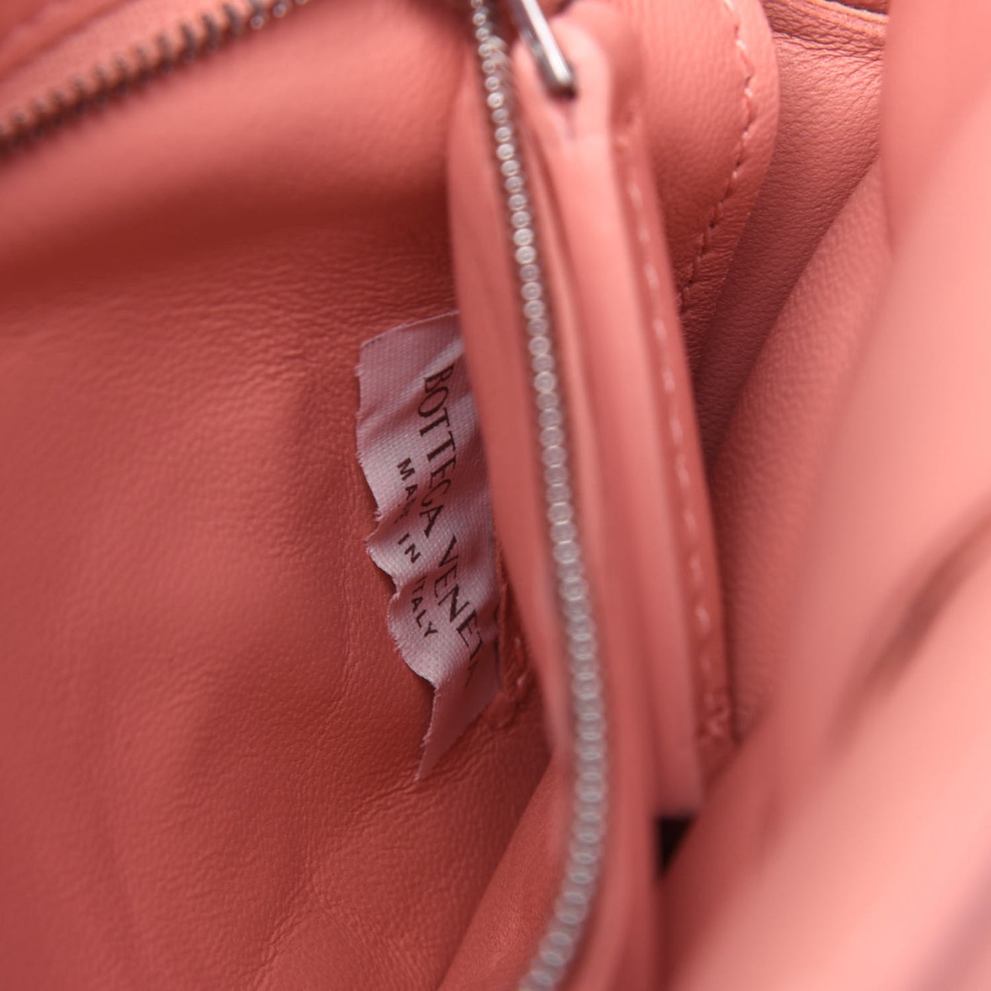 Nappa Maxi Intreccio Padded Cassette Crossbody Bag Peachy