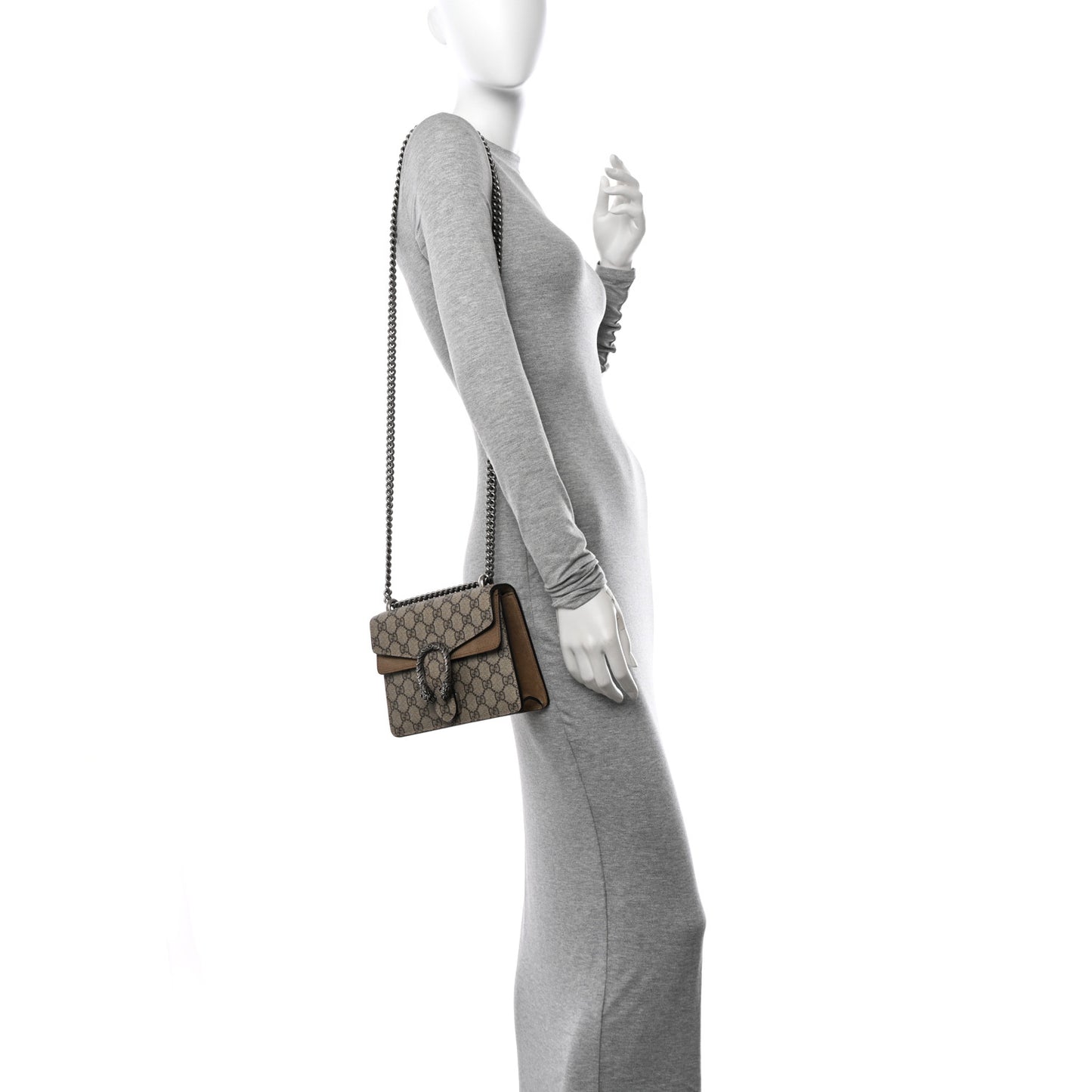 GG Supreme Monogram Mini Dionysus Shoulder Bag Taupe