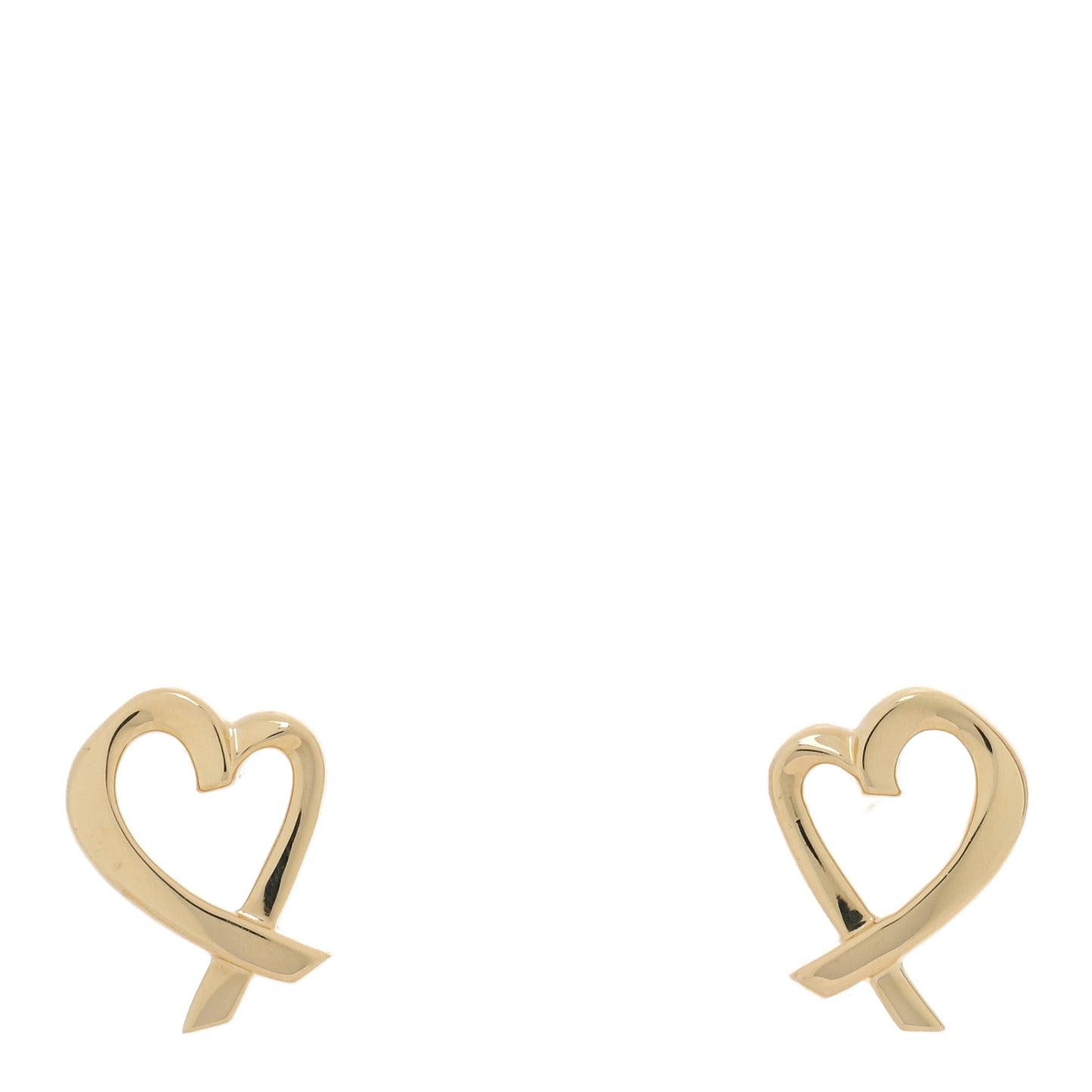 18K Yellow Gold Mini Paloma Picasso Loving Heart Earrings