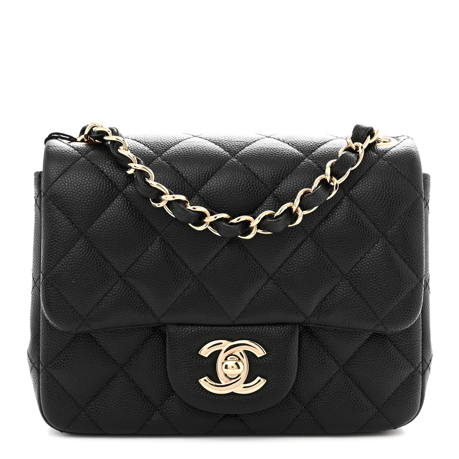 Chanel Caviar Quilted Mini Square Flap Black 1887190 – FASHIONPHILE