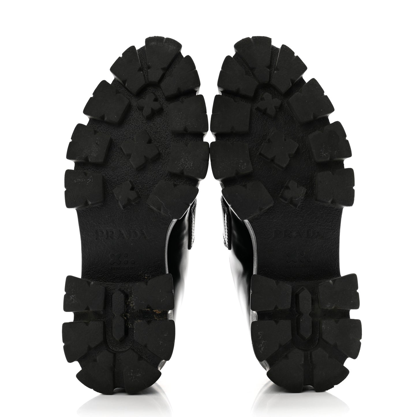 Spazzolato Triangle Logo Monolith Pointy 55mm Loafers 40 Black